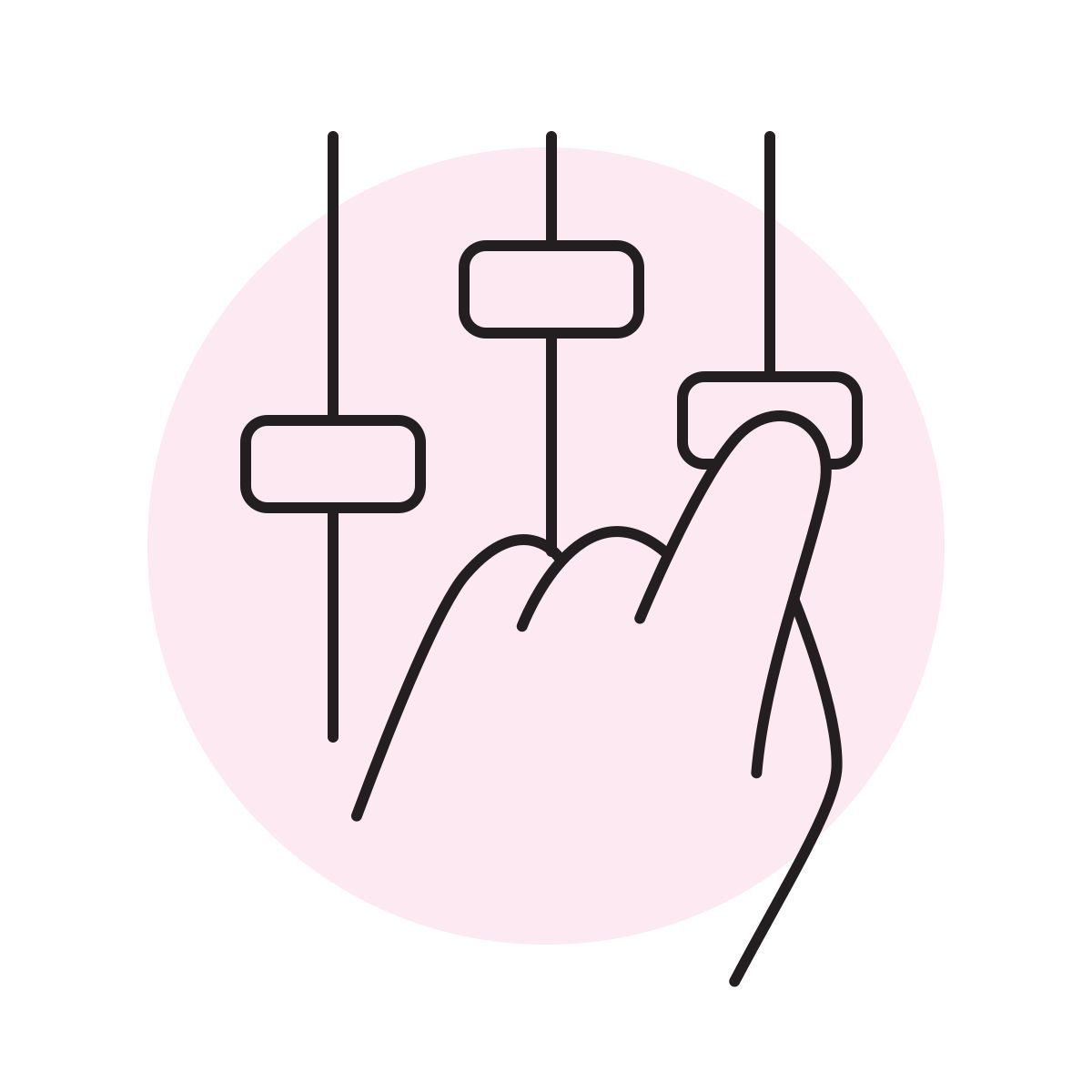 handsy style 수직 설정 믹서 icon