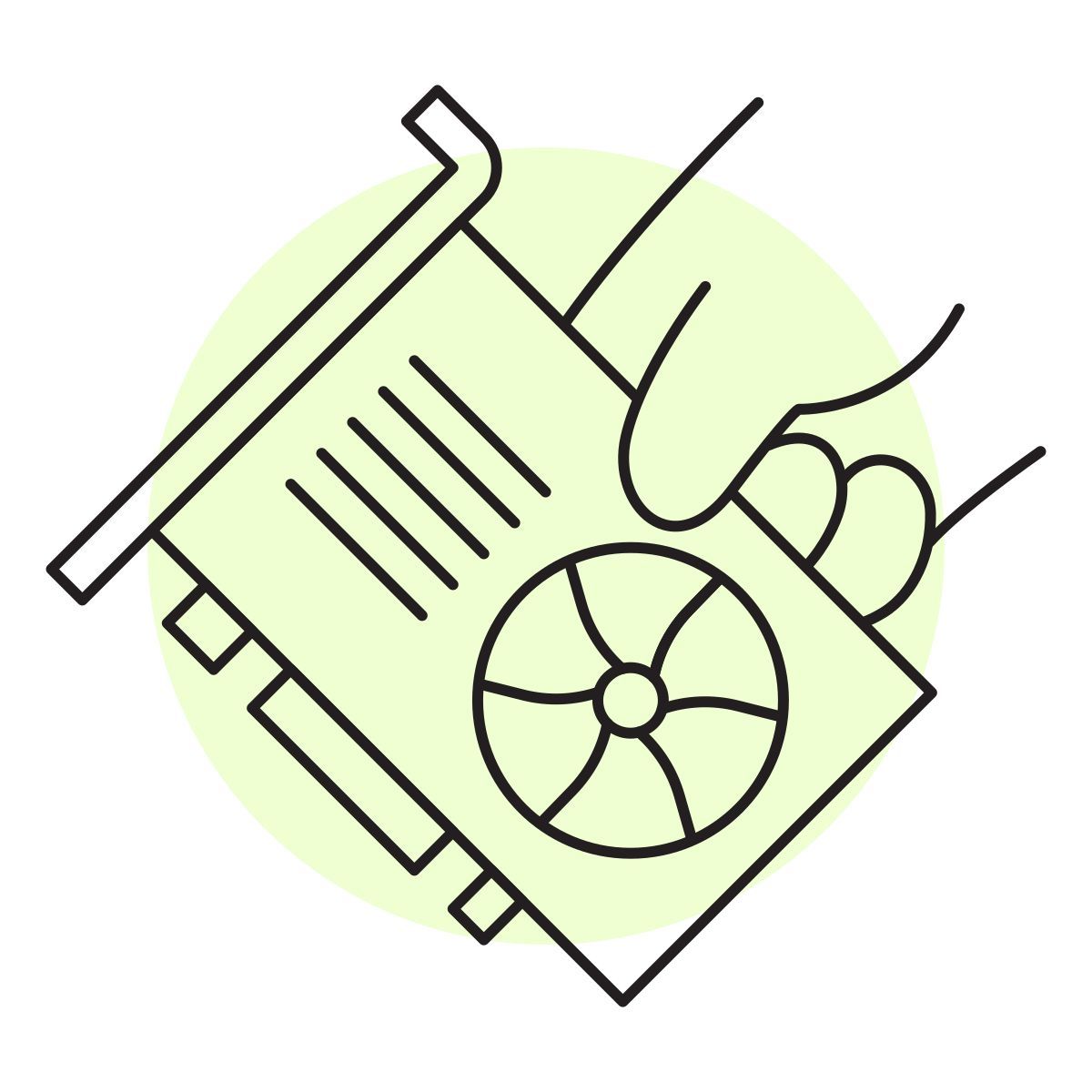 handsy style grafikkarte icon