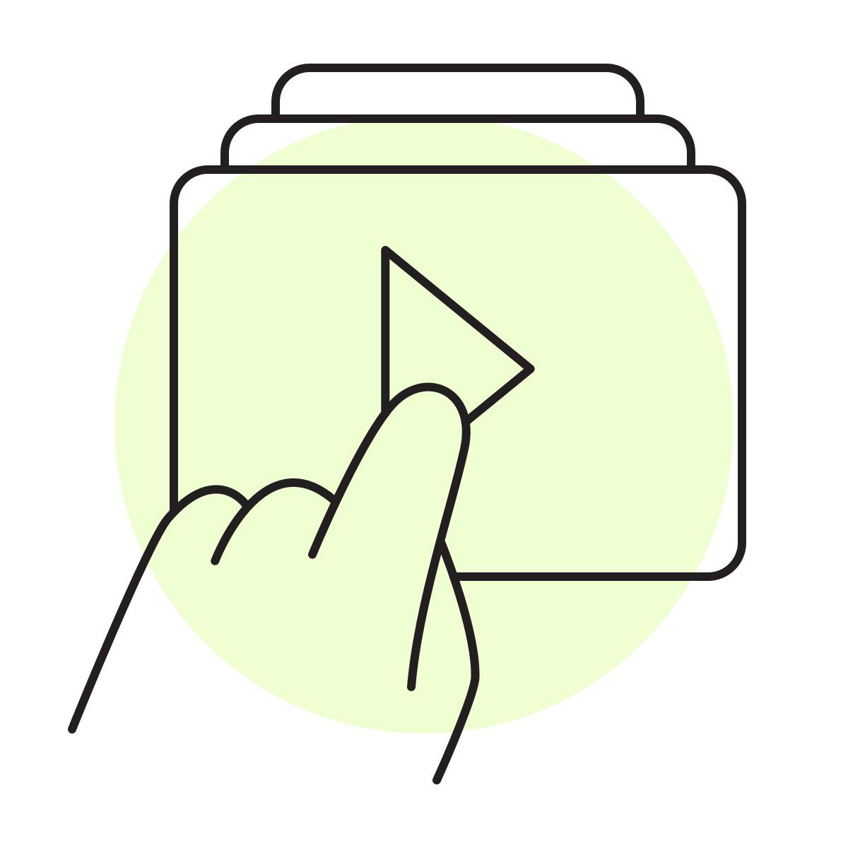 handsy style video playlist icon