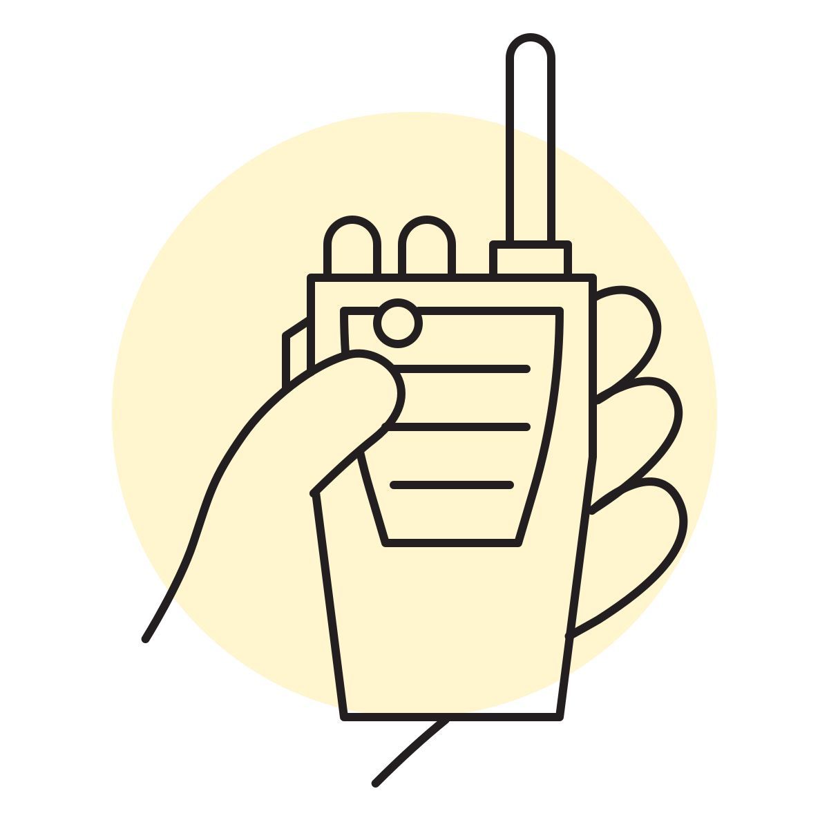 handsy style walkie talkie icon