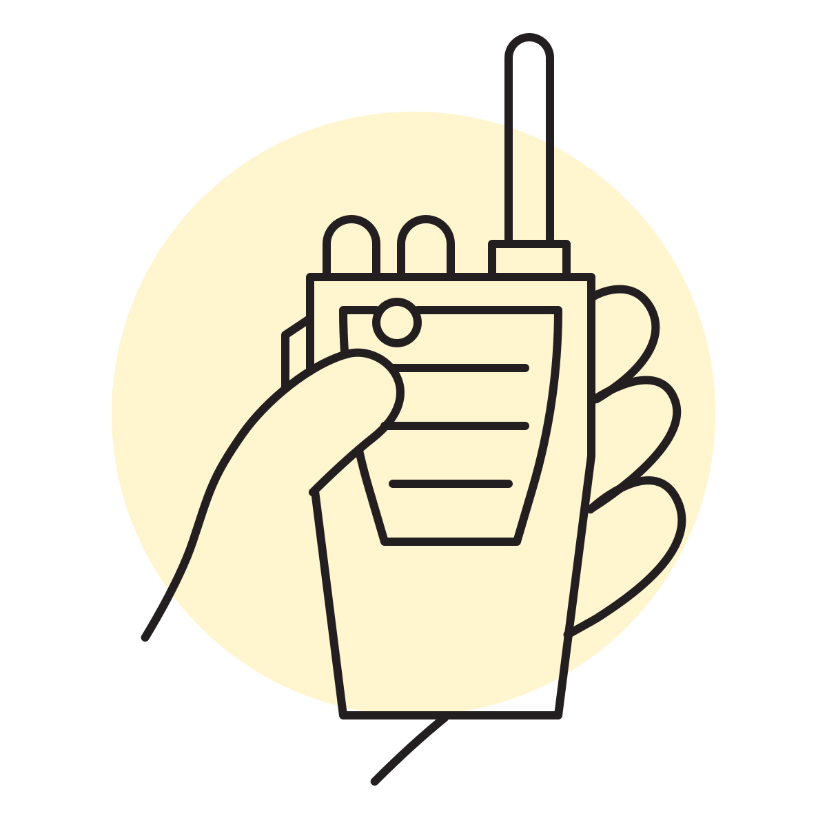 handsy style walkie talkie radio icon