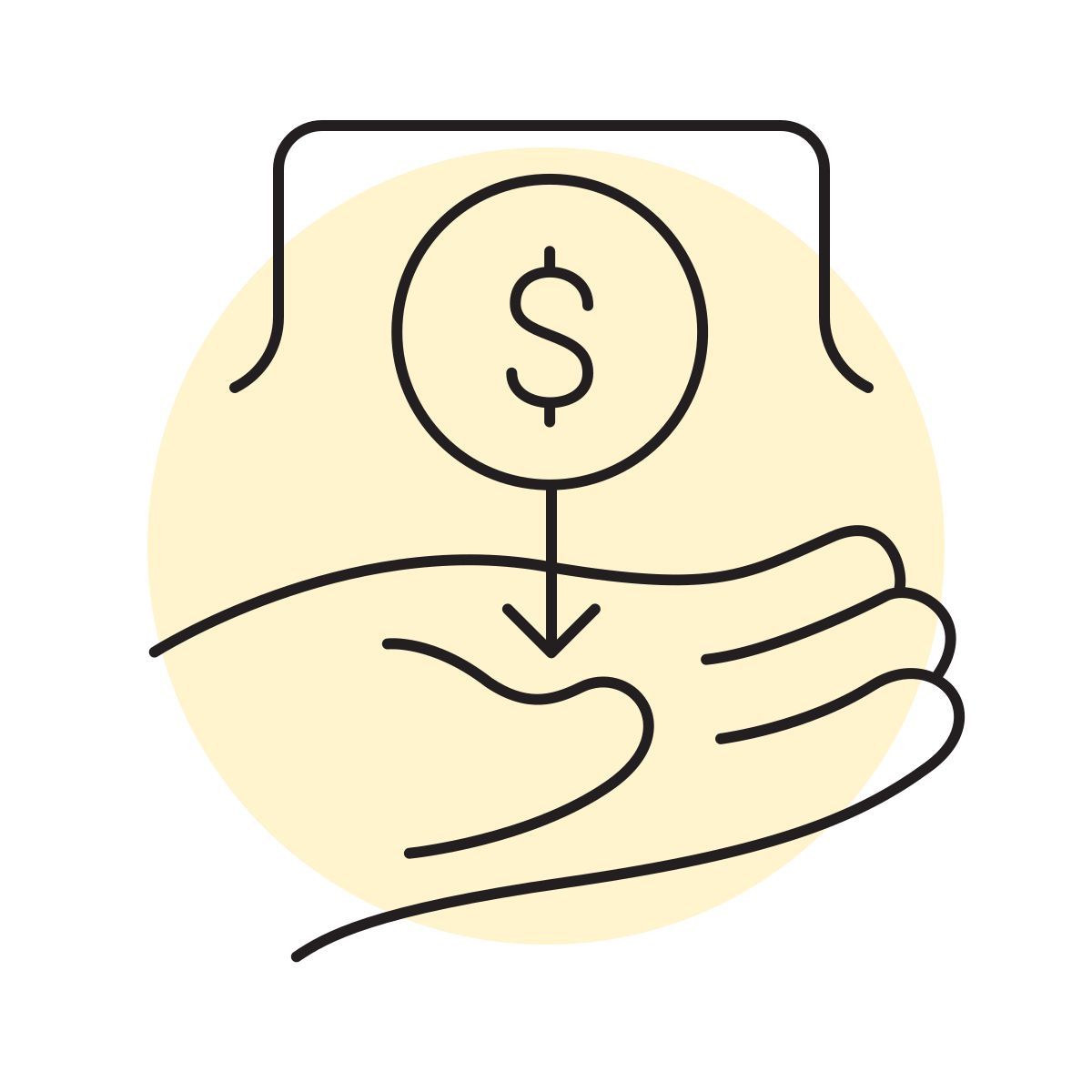 handsy style withdrawal icon
