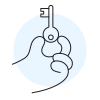 experimental key-hands icon