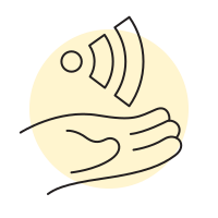 experimental wifi-hands icon