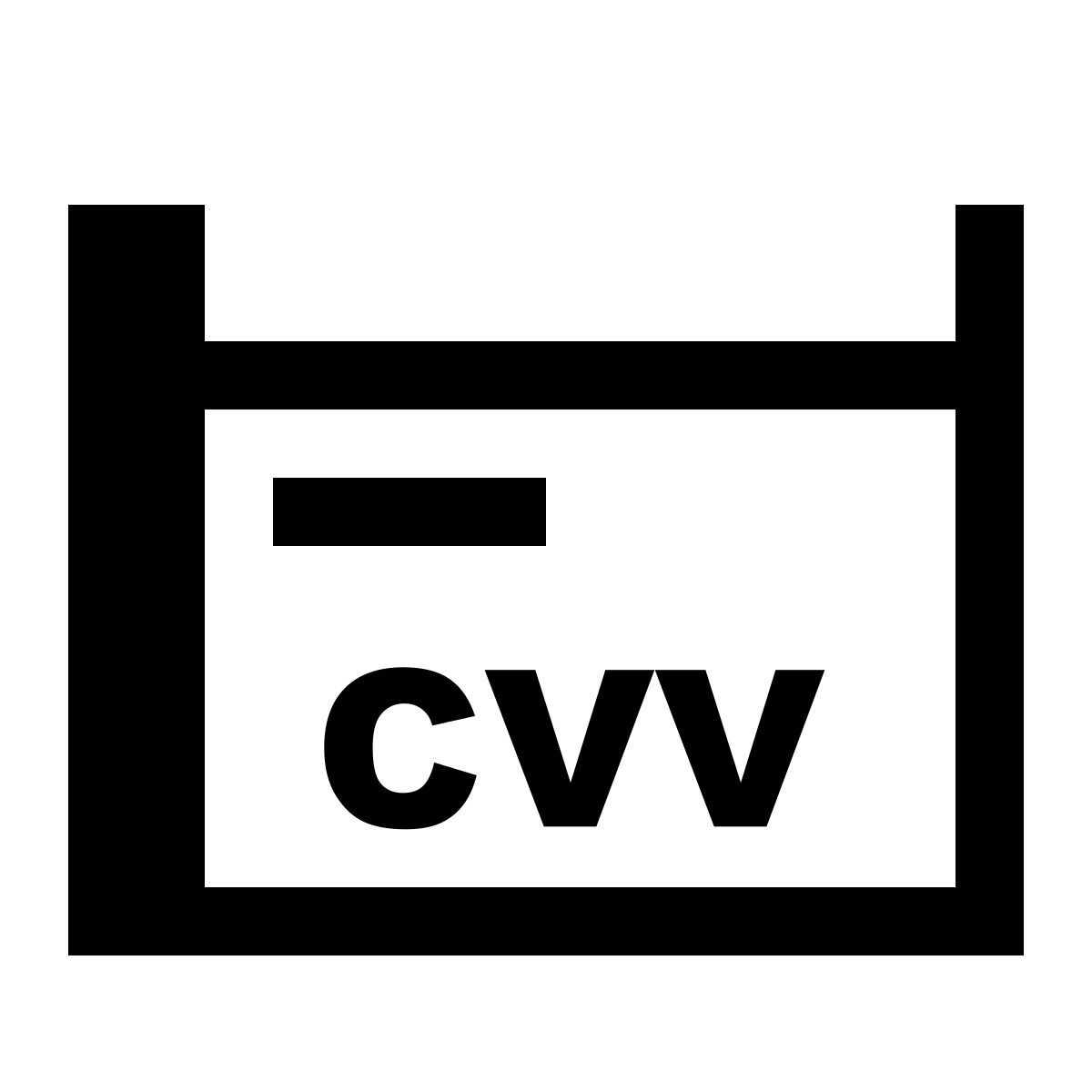 hatch style code de vérification de carte bancaire (cvv) icon