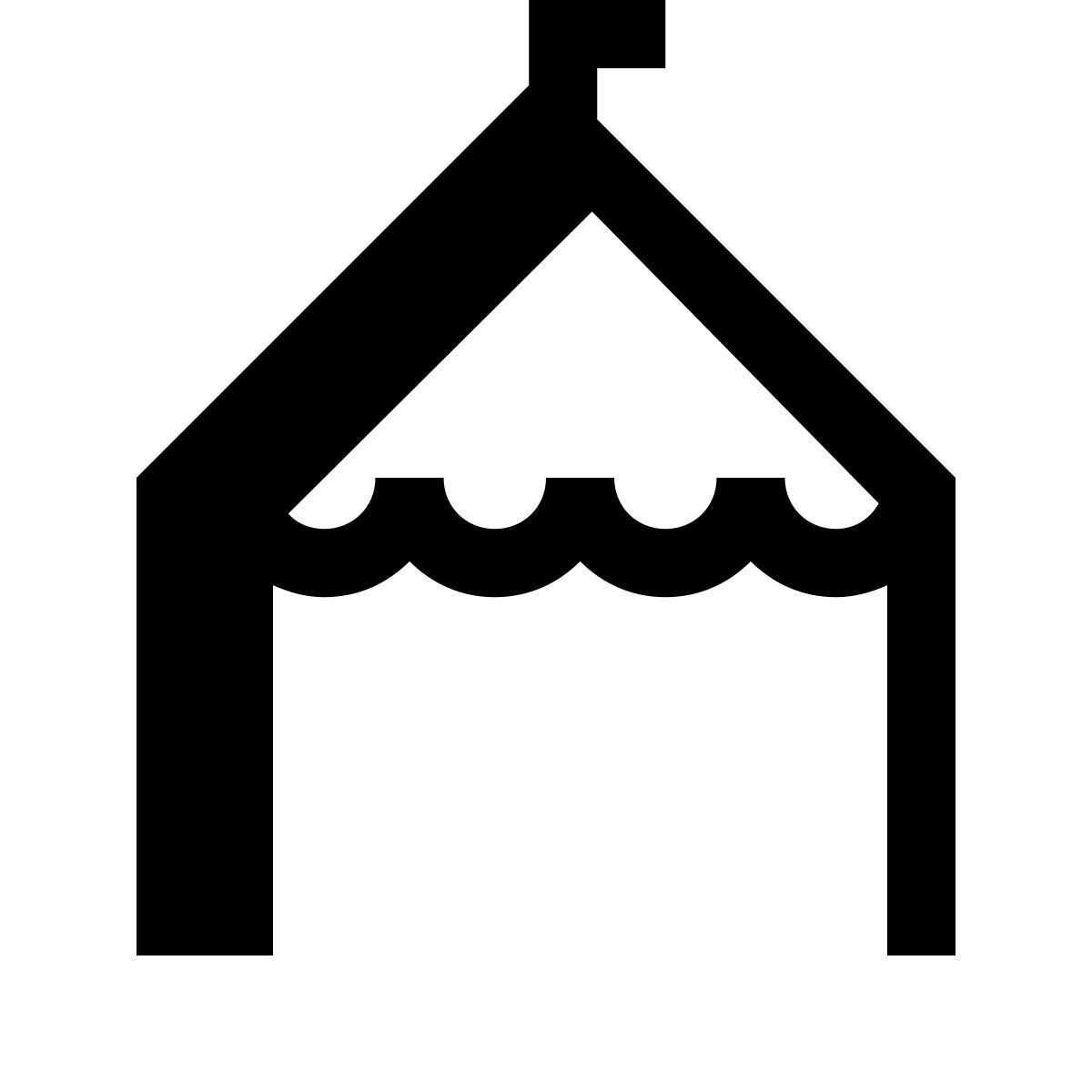 hatch style circus tent icon