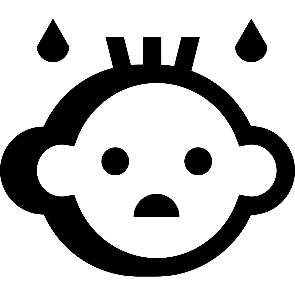 hatch style crying baby icon