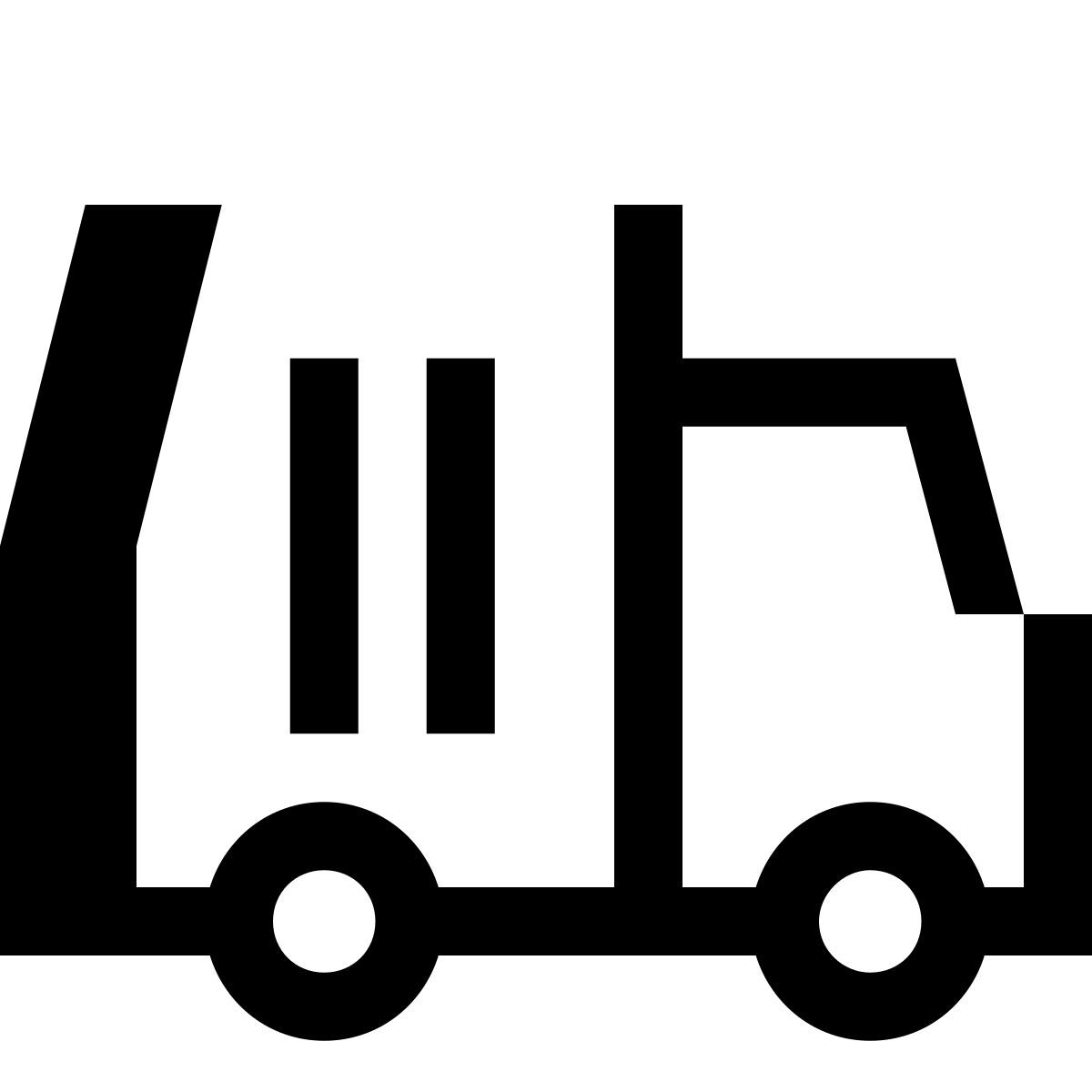 hatch style camion della spazzatura icon