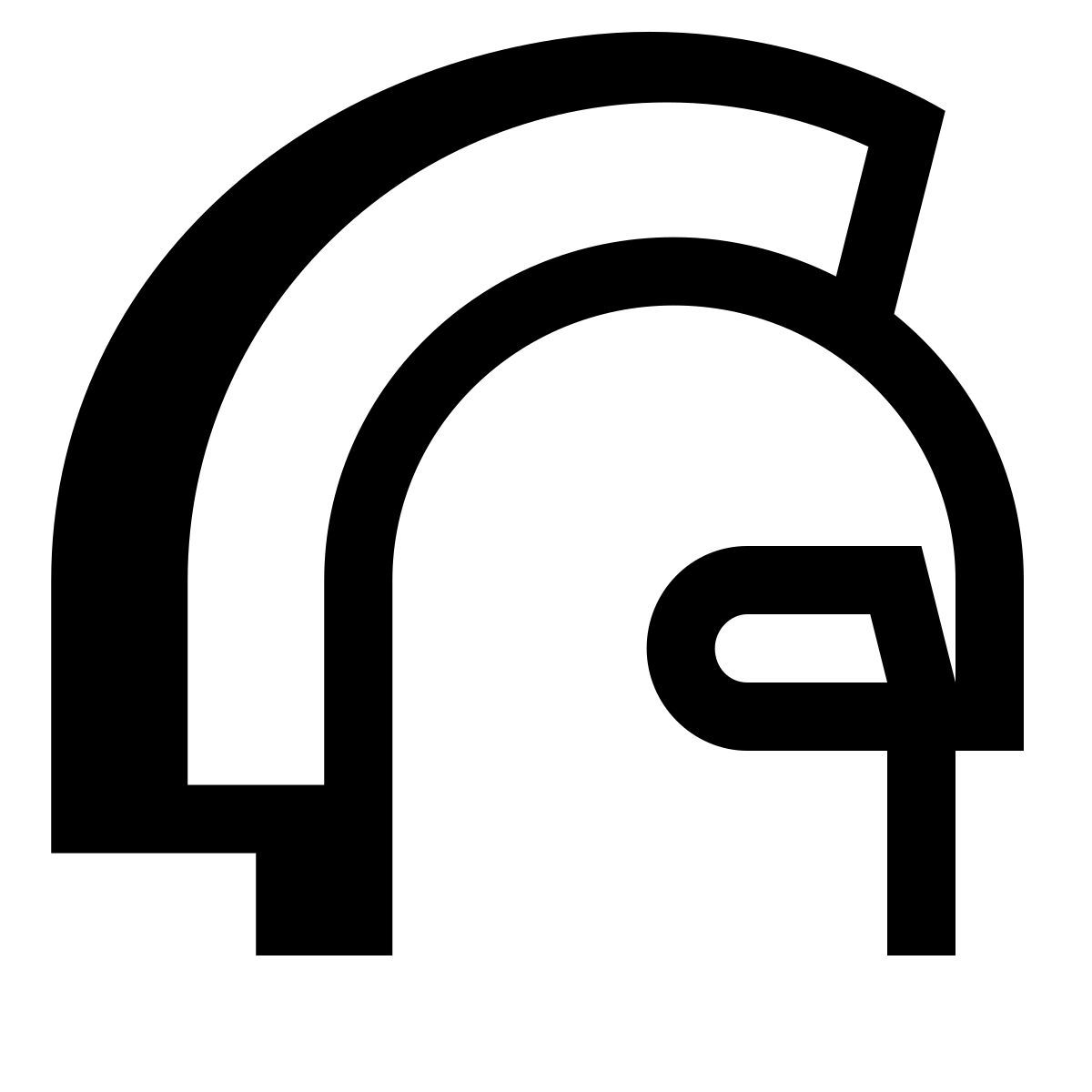 hatch style greek helmet icon