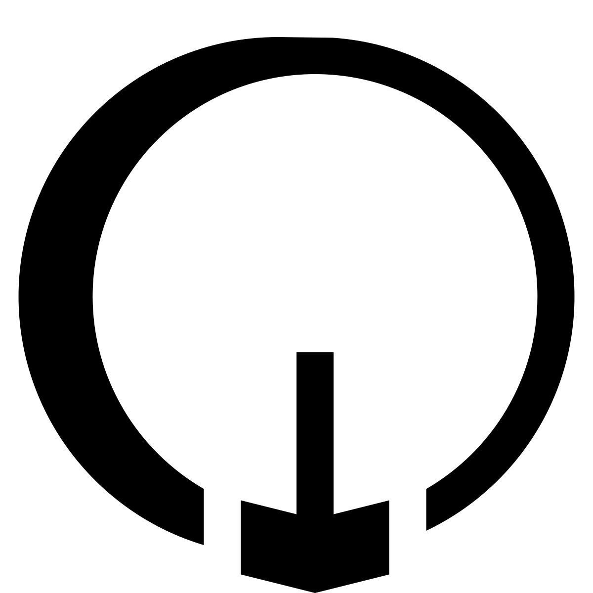 hatch style 로그 아웃 둥근 아래로 icon