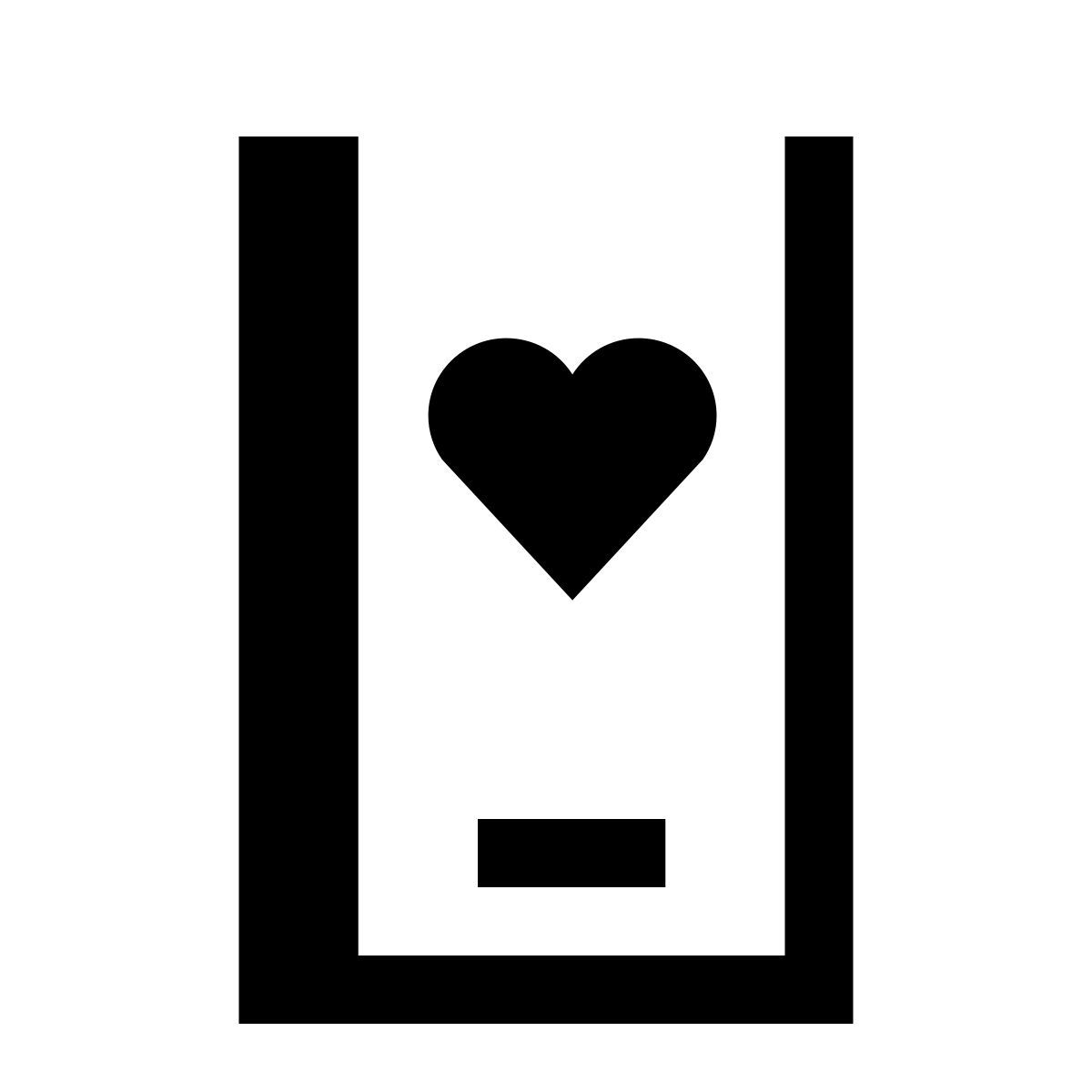 hatch style love message icon