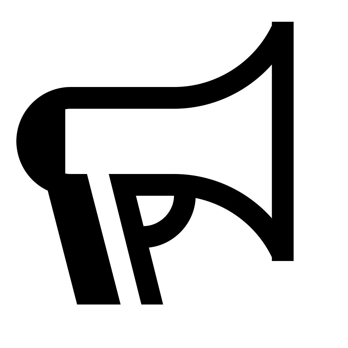 hatch style megaphone icon