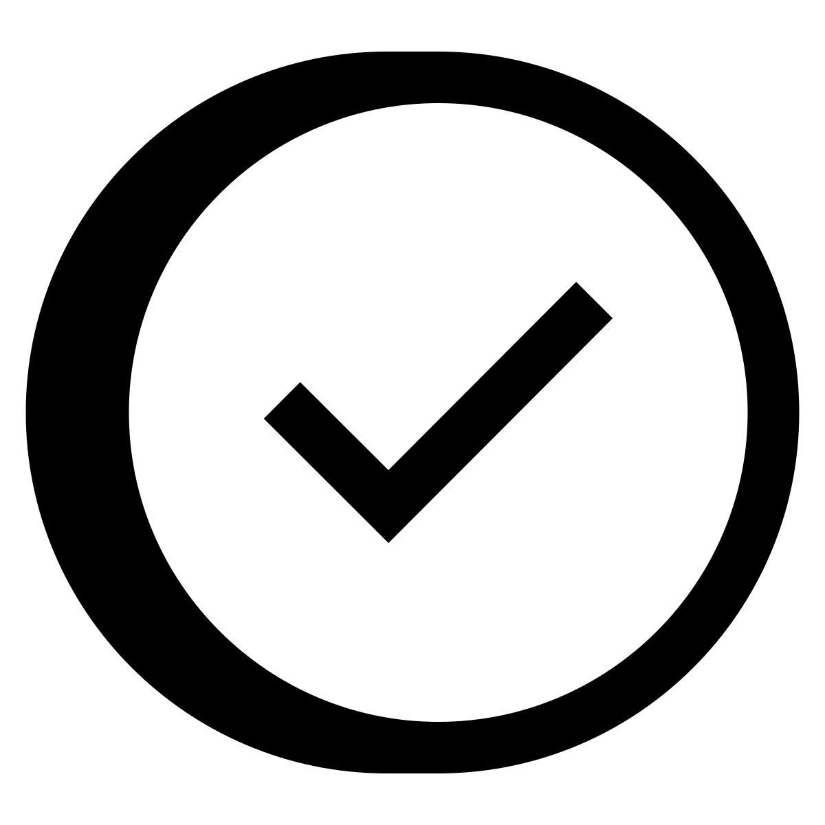 hatch style check mark icon
