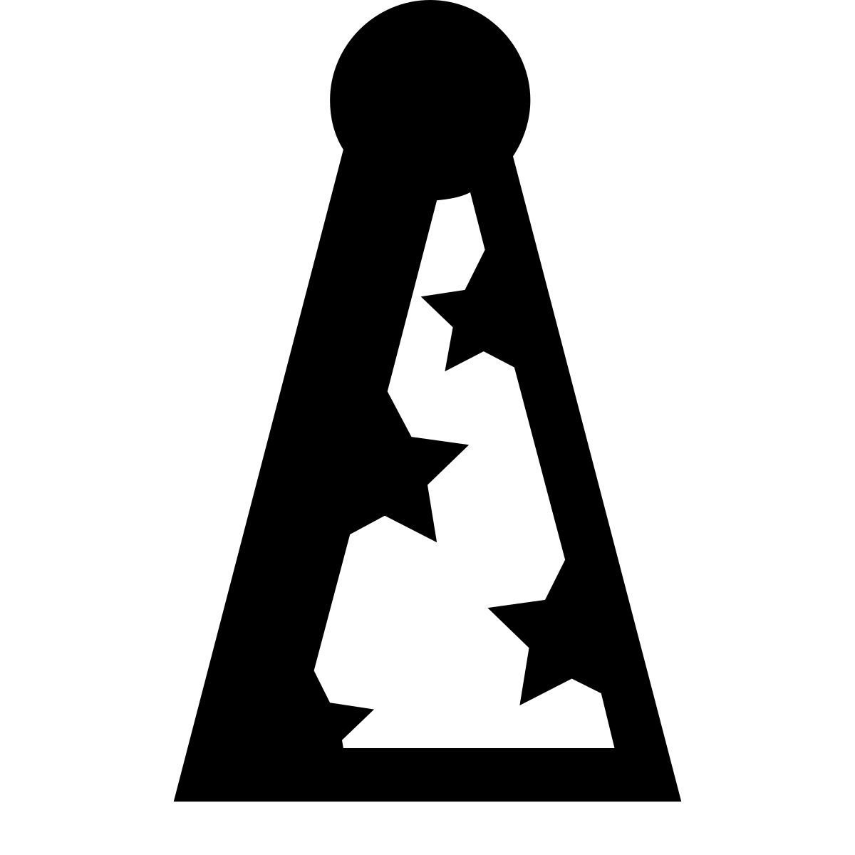 hatch style sombrero de fiesta con estrellas icon