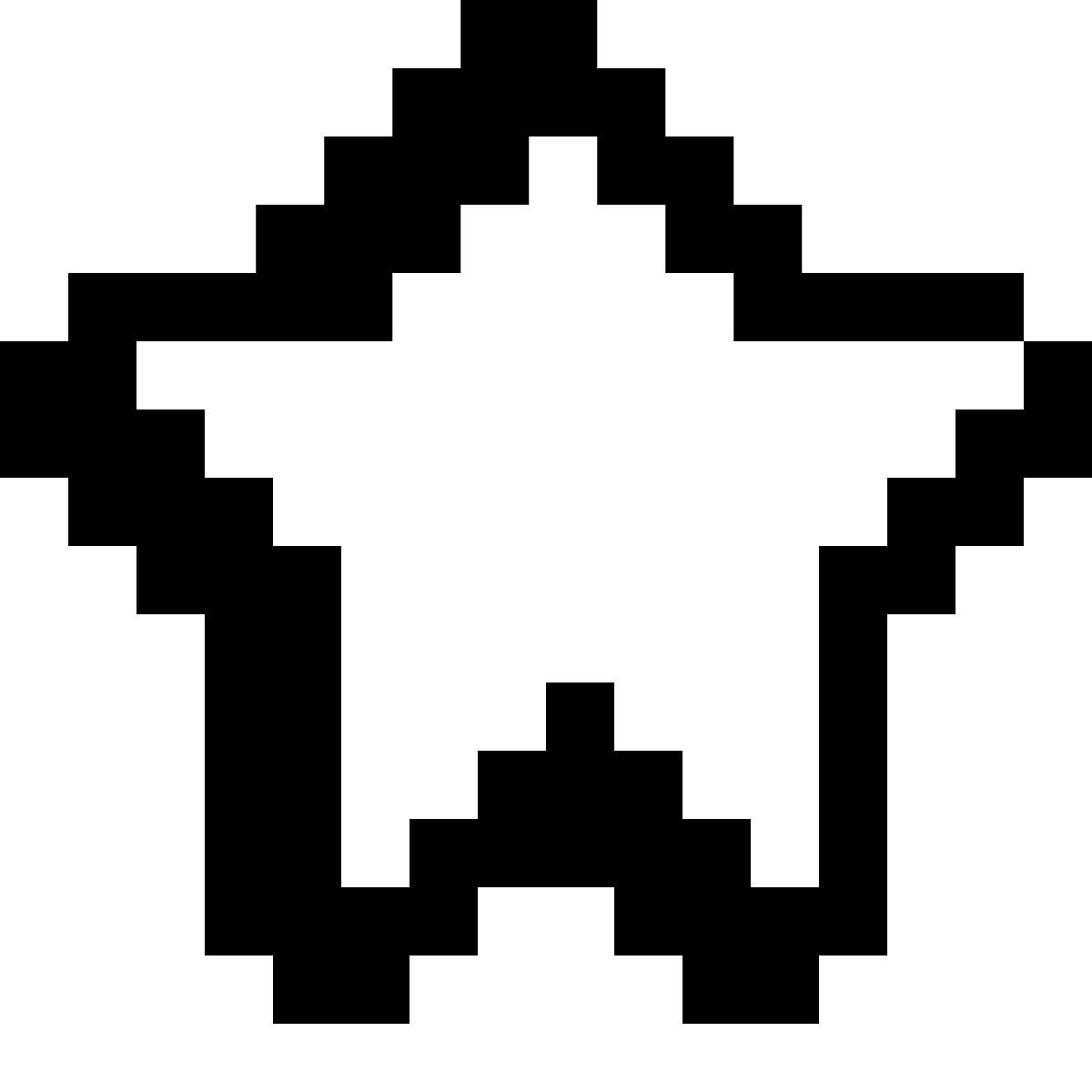 hatch style pixel star icon
