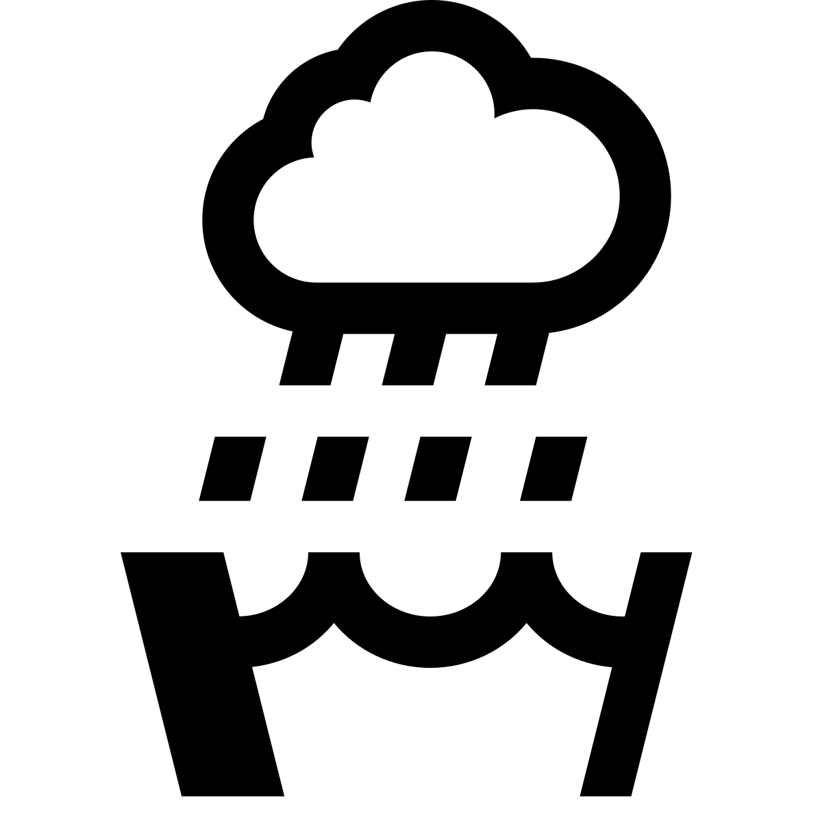 hatch style rainwater catchment icon