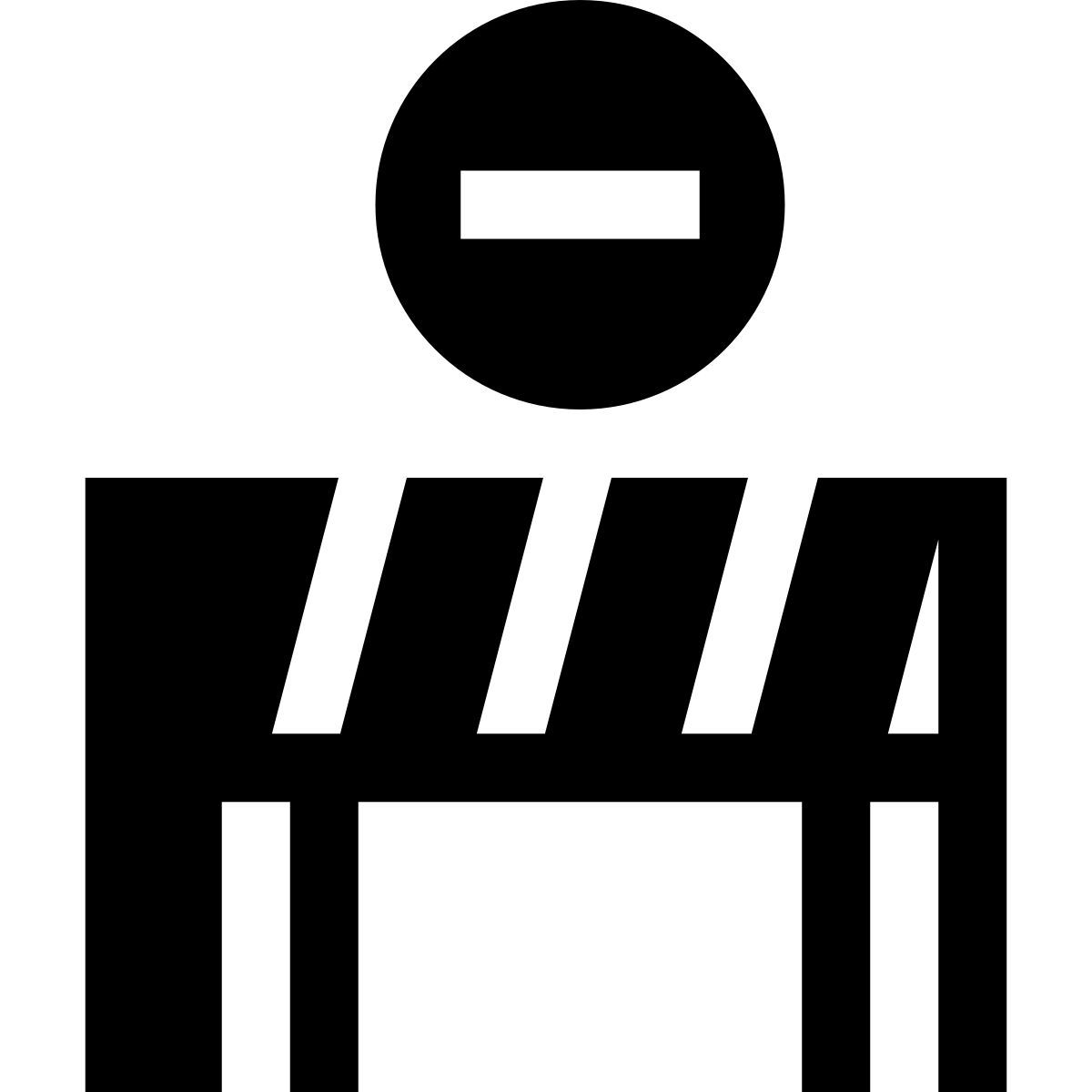 hatch style road closure icon