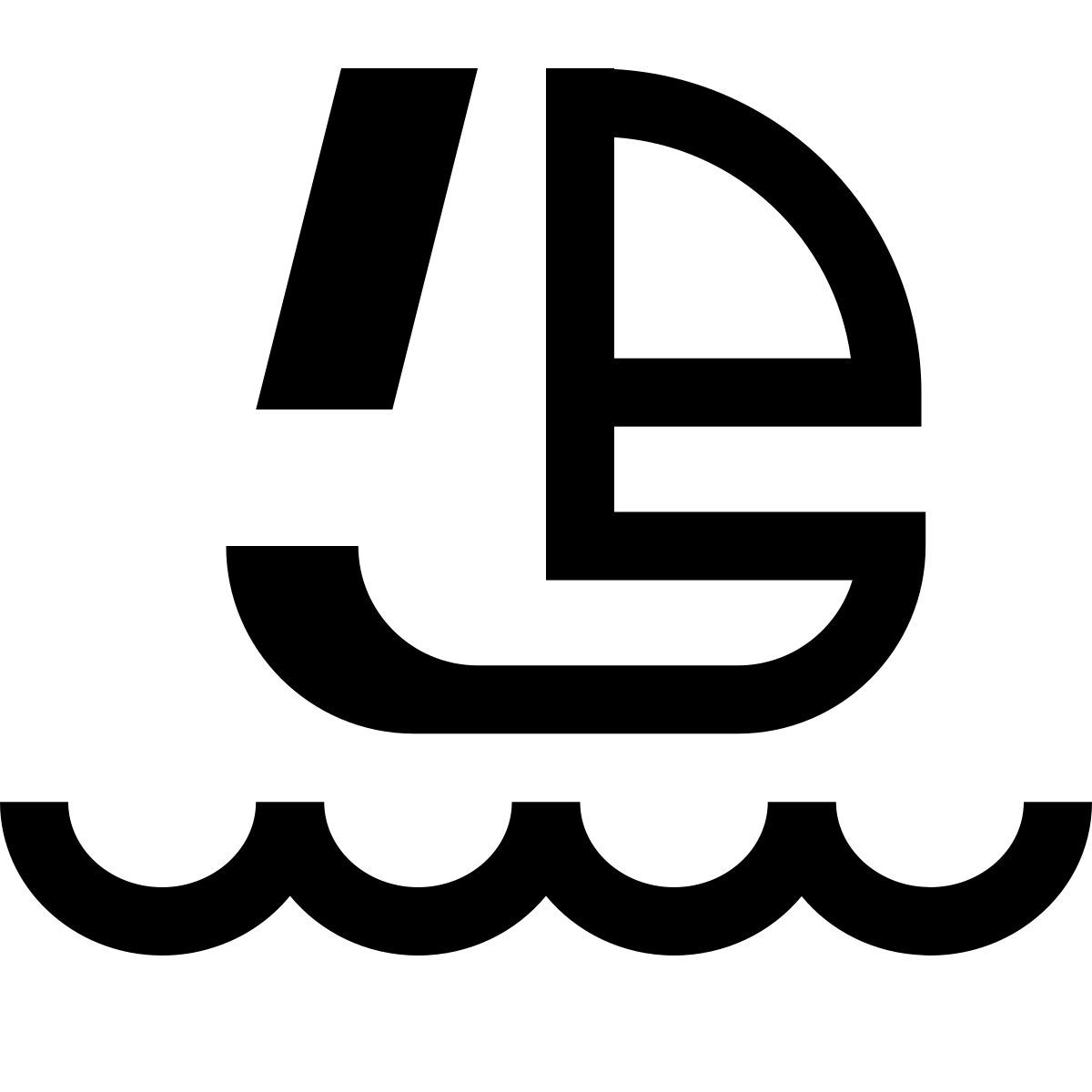 hatch style sail boat icon