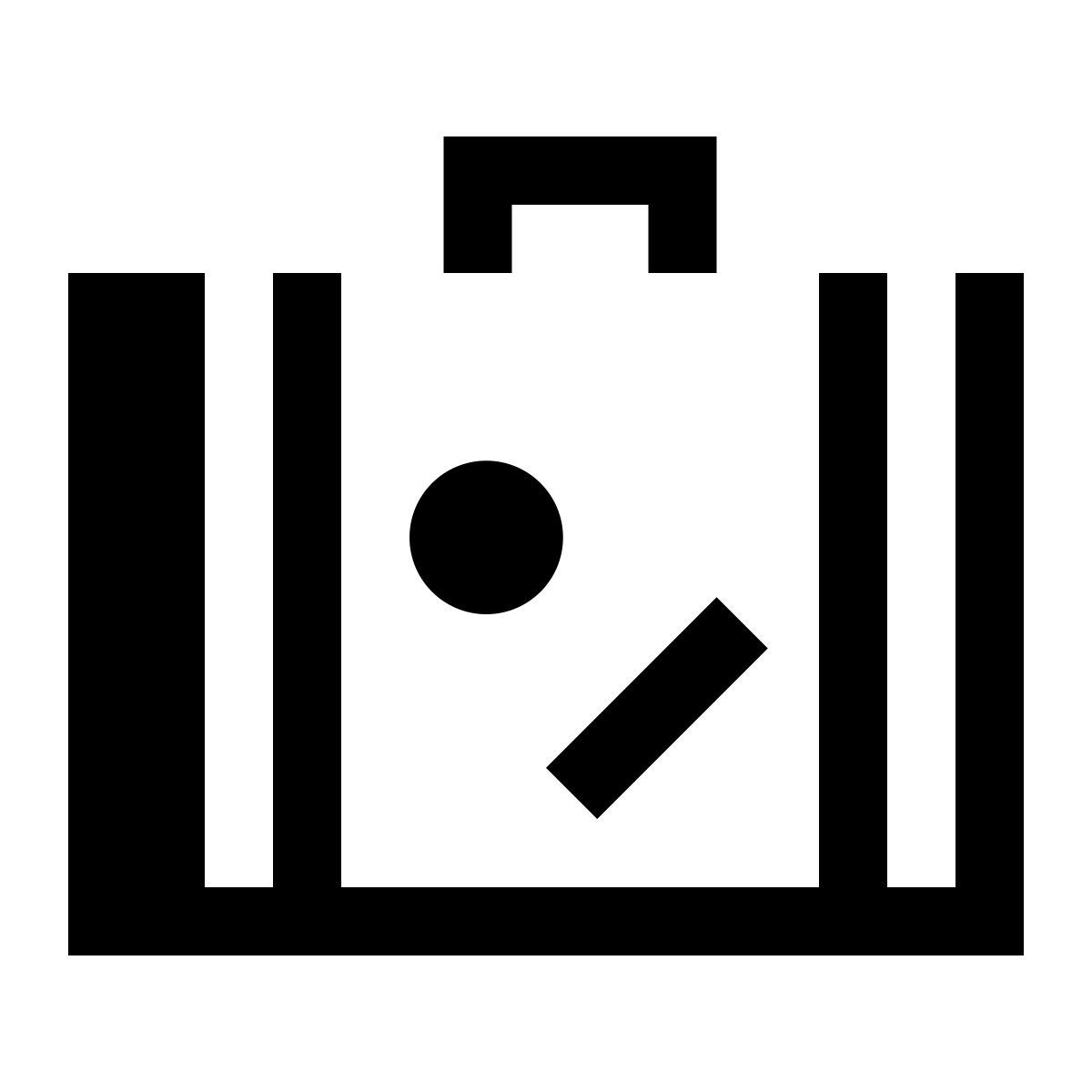 hatch style suitcase icon
