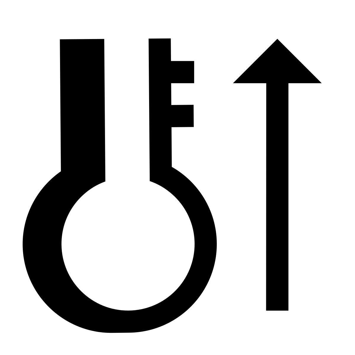 hatch style termómetro arriba icon