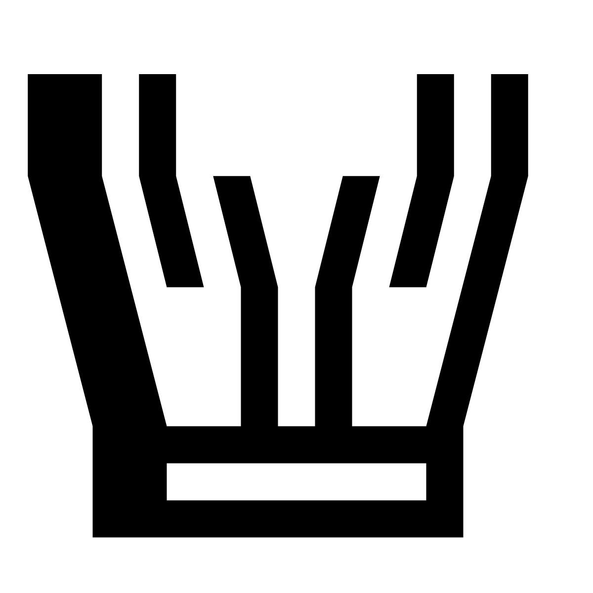 hatch style tied hands icon