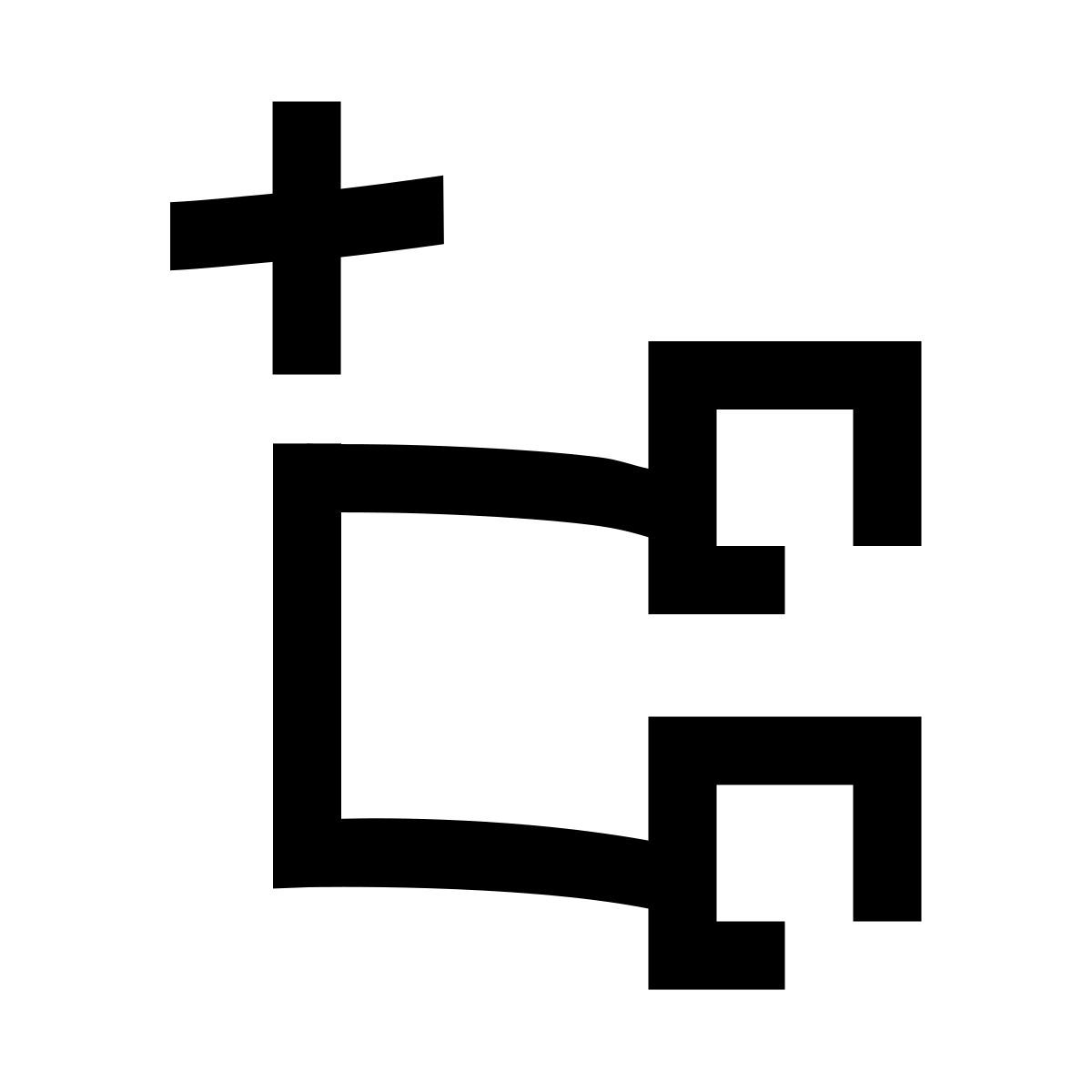 hieroglyphs style knoten hinzufügen icon