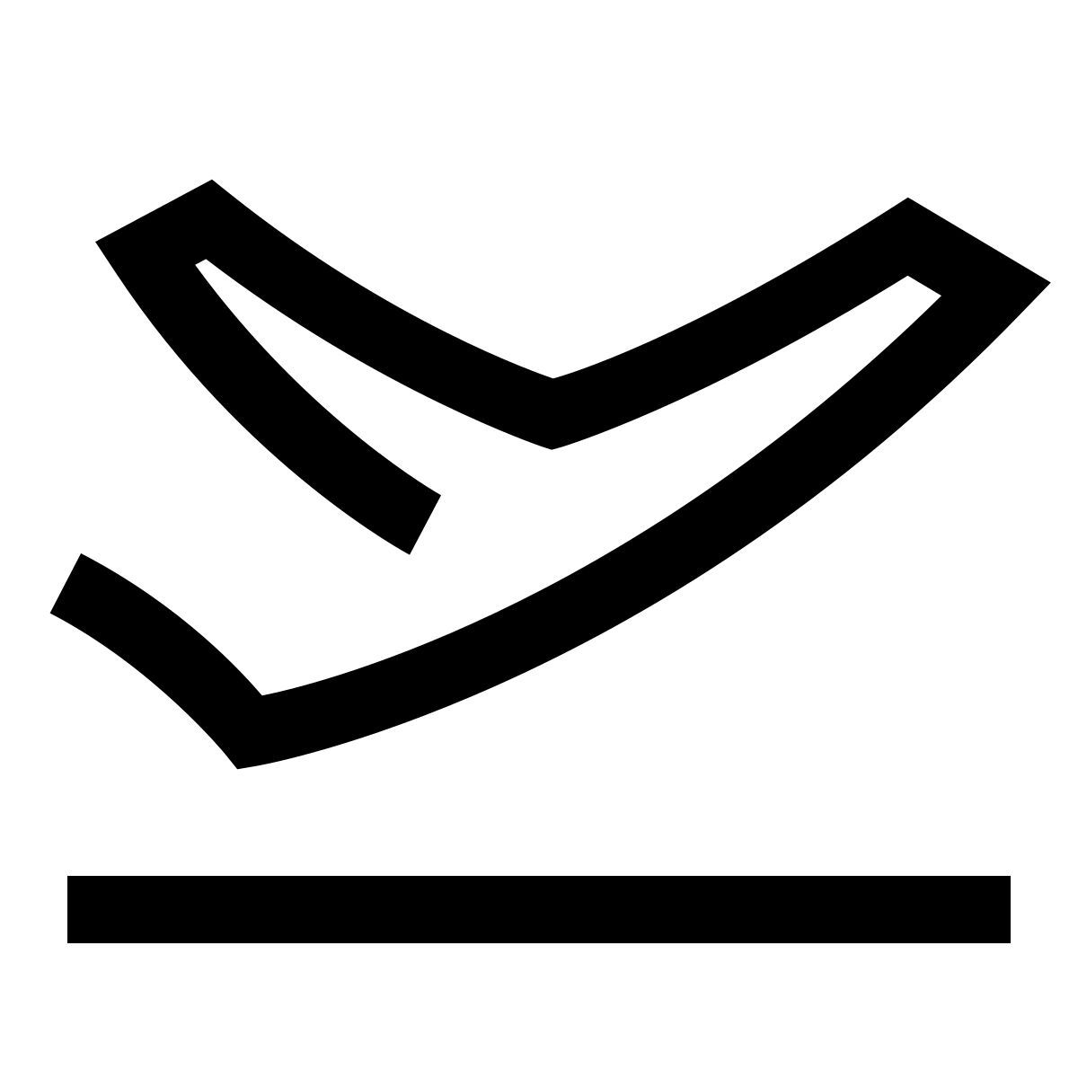 hieroglyphs style avião decolando icon