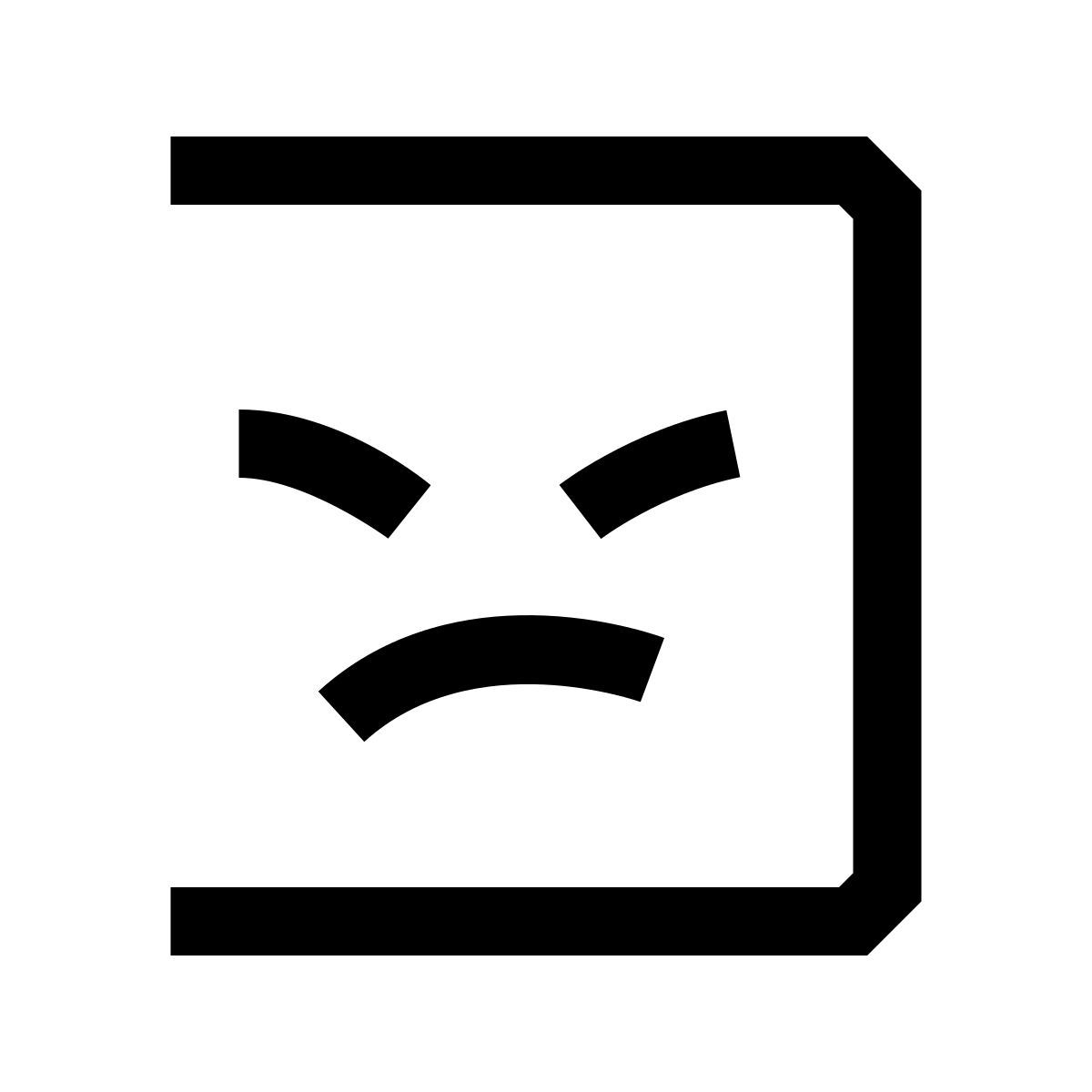 hieroglyphs style angry icon