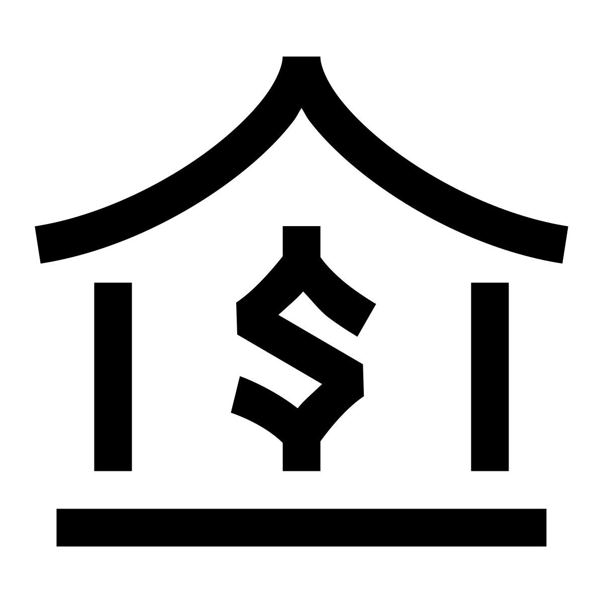 hieroglyphs style banca icon