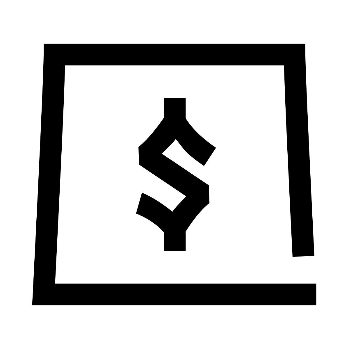 hieroglyphs style 銀行 icon