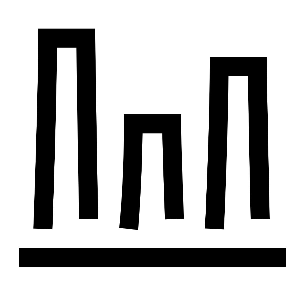 hieroglyphs style 棒グラフ icon