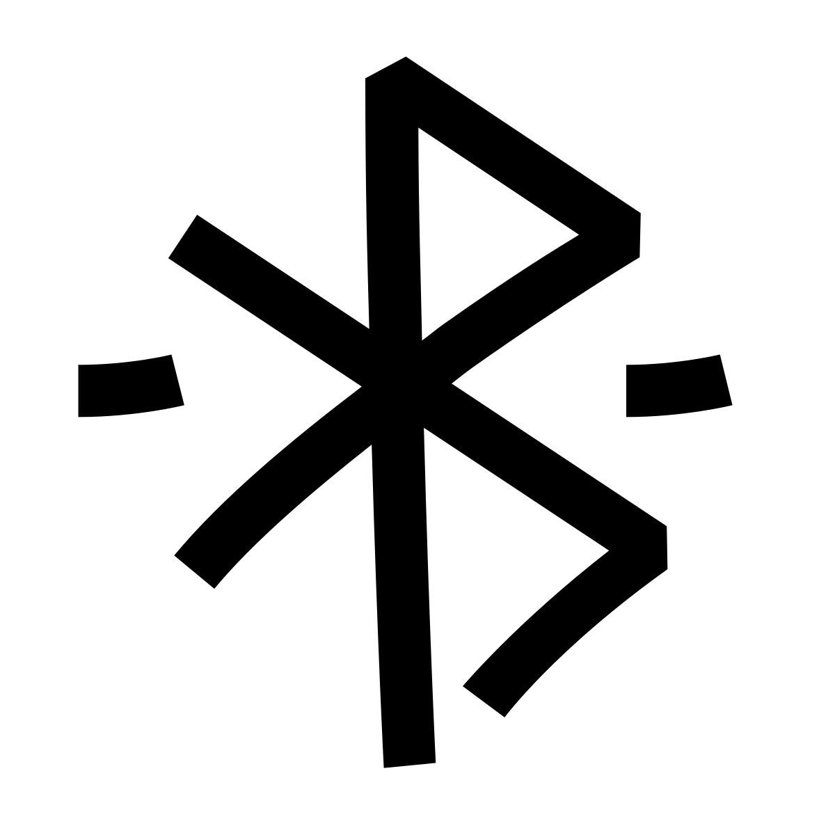 hieroglyphs style bluetooth connected icon