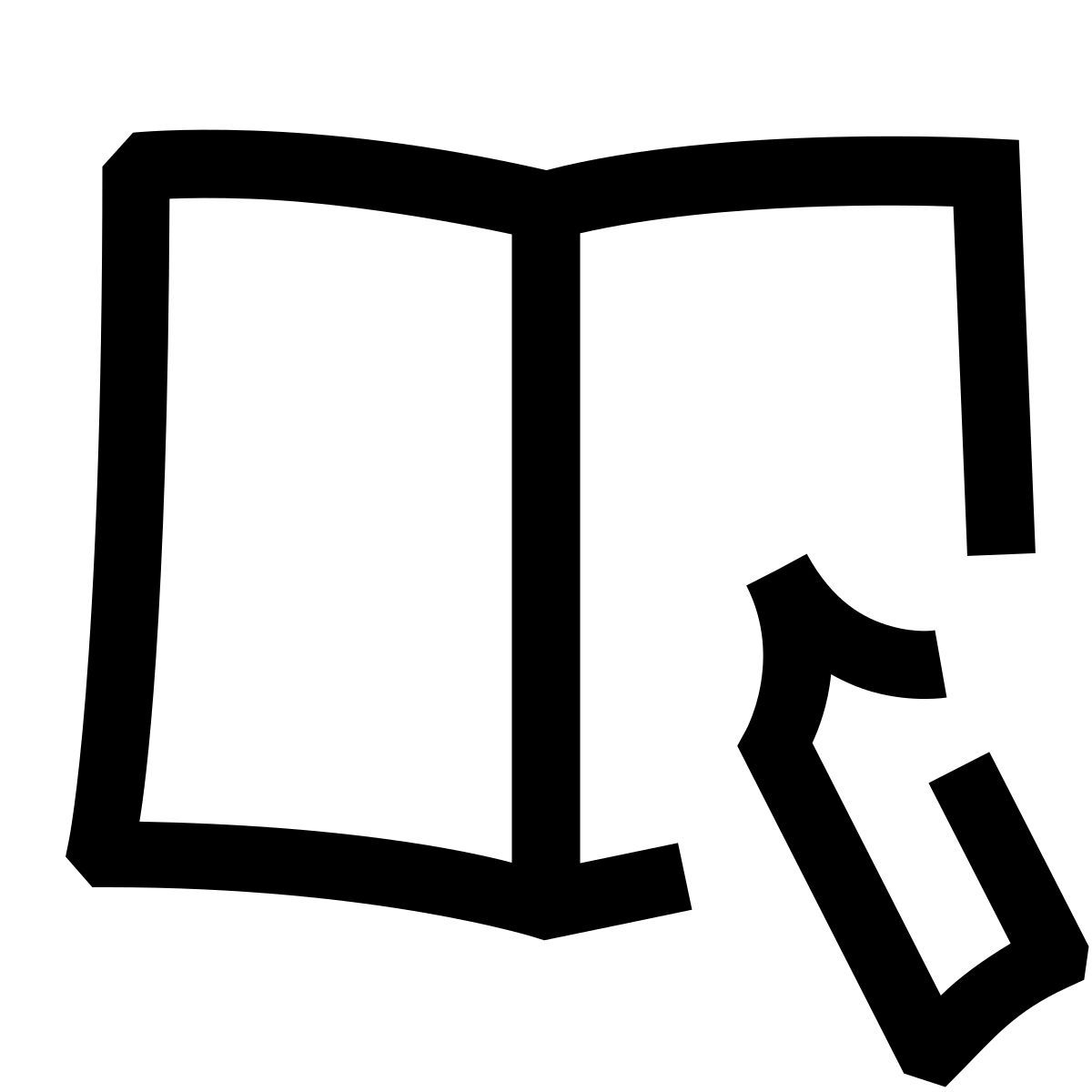 hieroglyphs style 책과 연필 icon