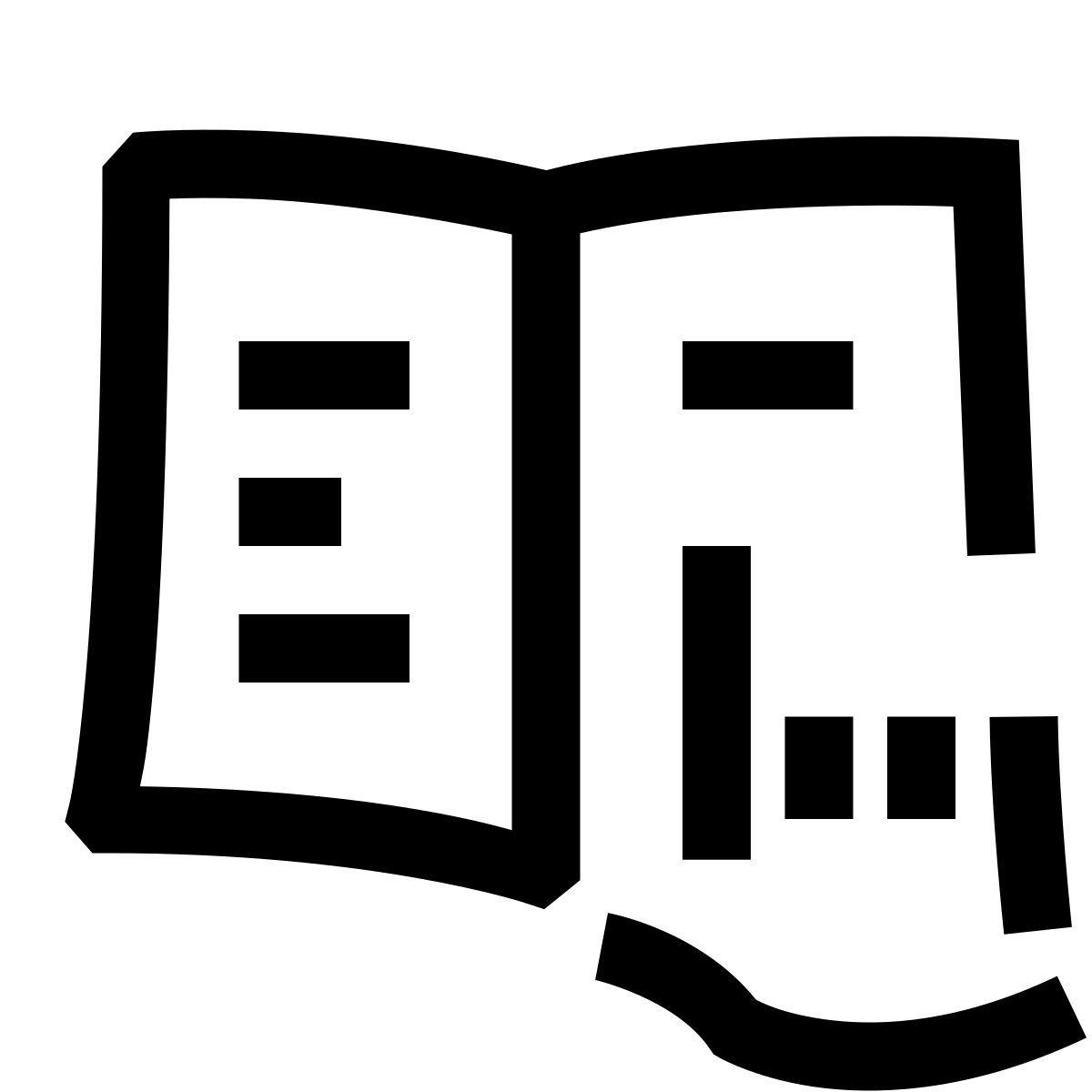 hieroglyphs style leitura de livro icon