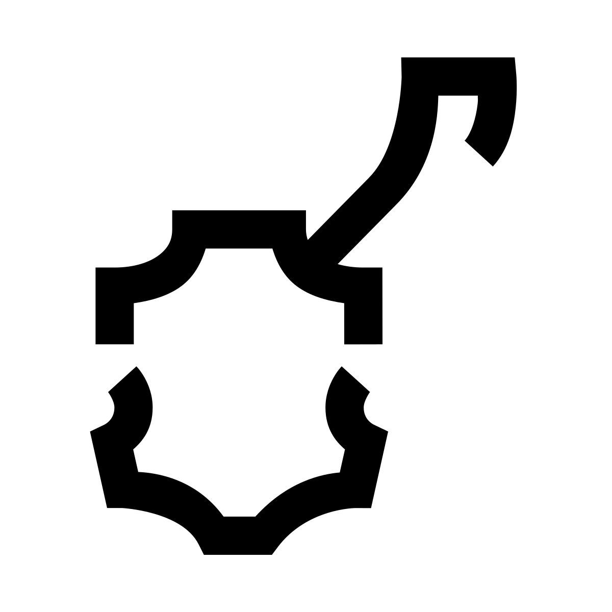 hieroglyphs style branding iron icon
