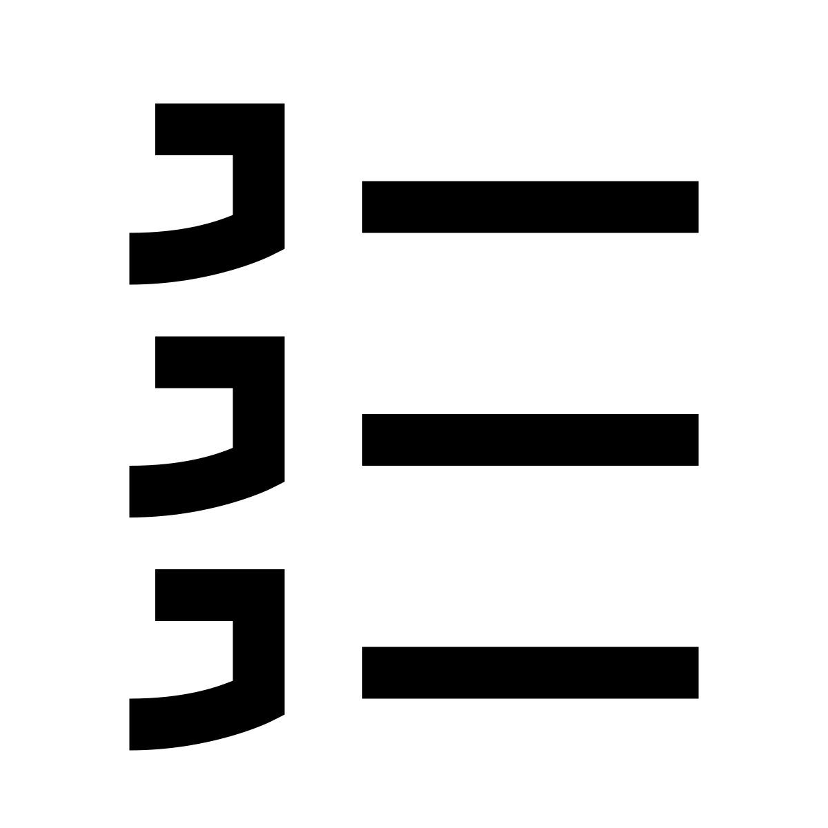 hieroglyphs style lista con viñetas icon