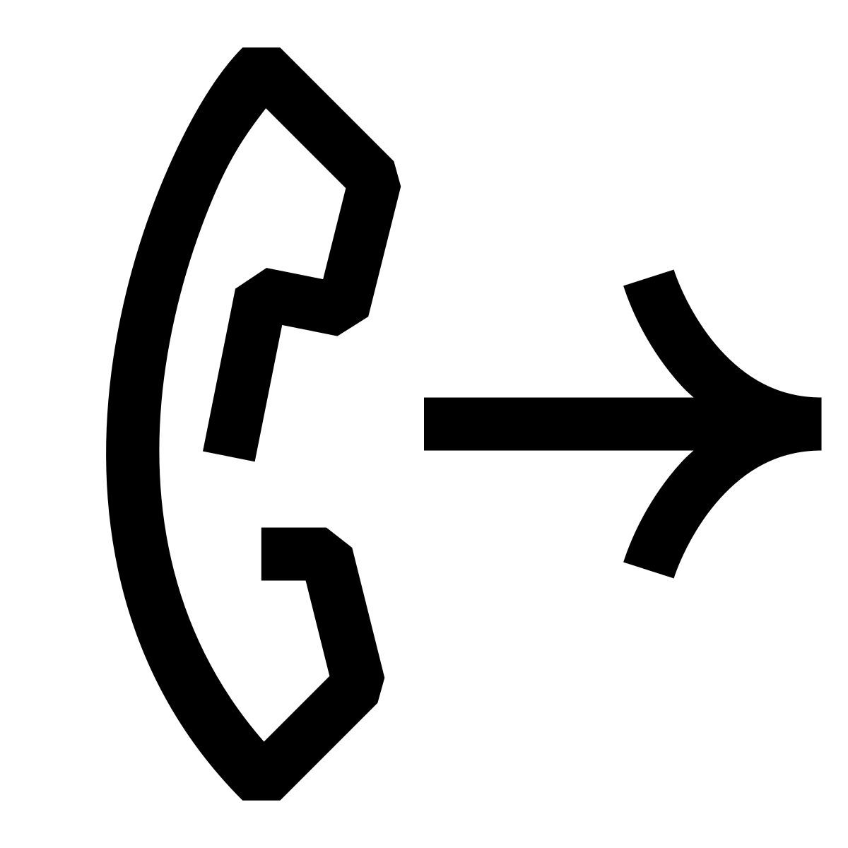 hieroglyphs style call forwarding icon