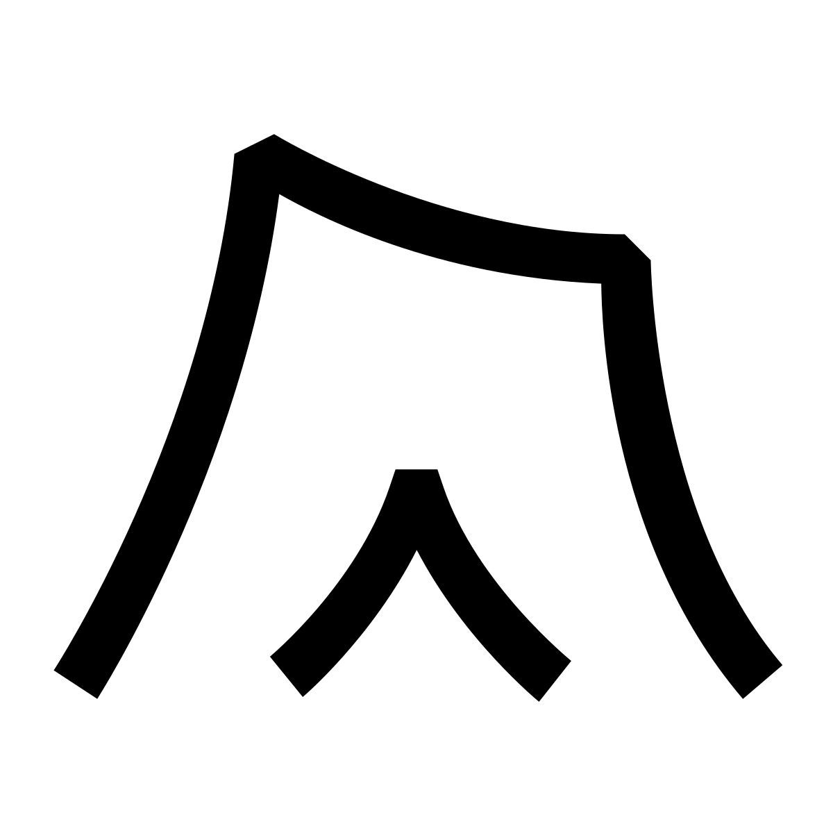 hieroglyphs style cave icon