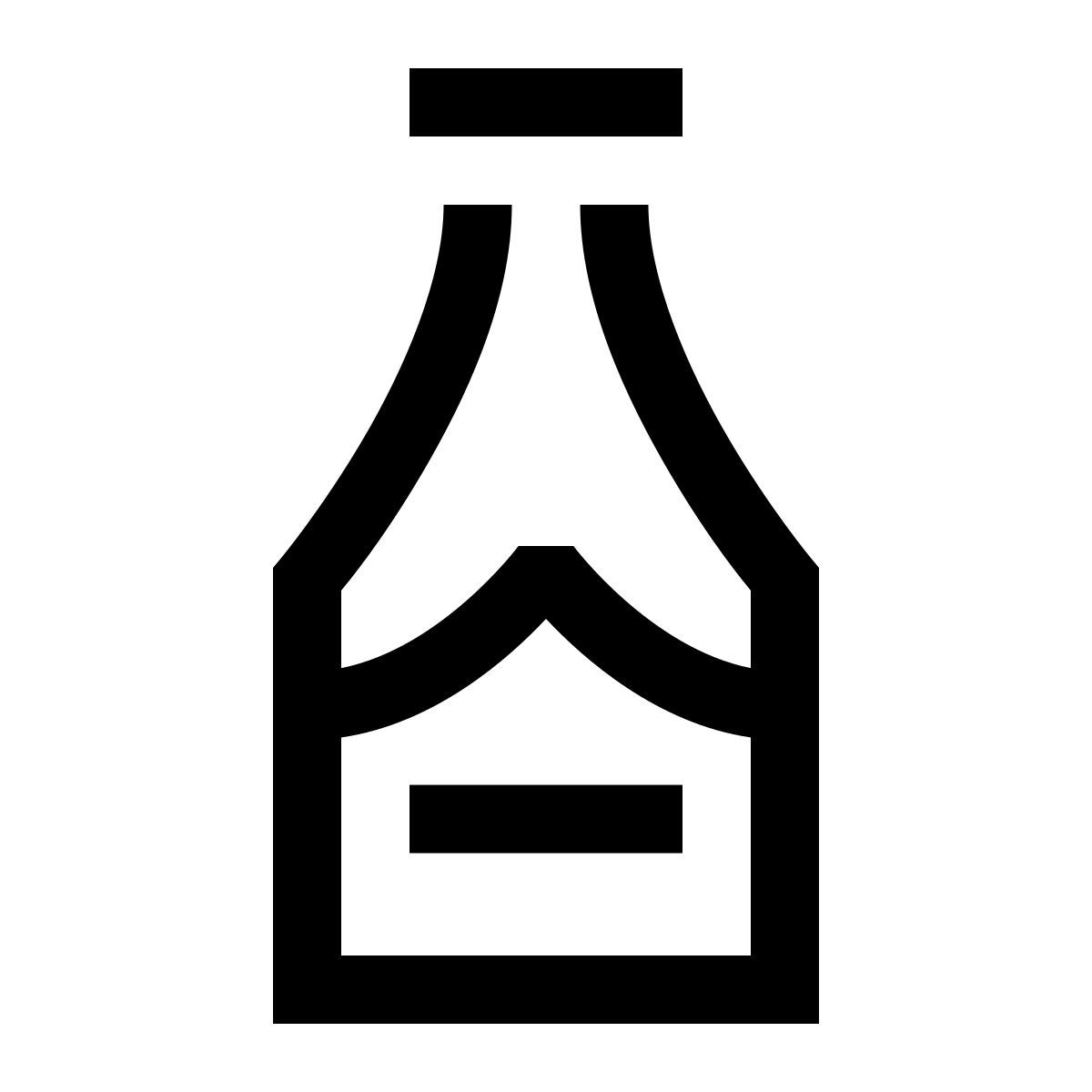 hieroglyphs style champagne bottle icon