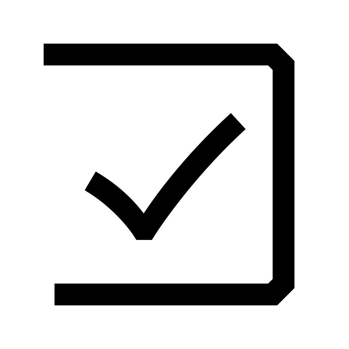 hieroglyphs style checkmark icon