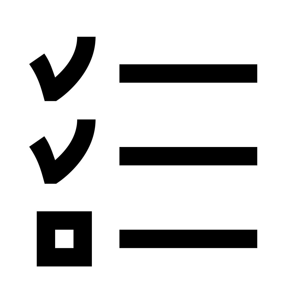 hieroglyphs style checklist icon