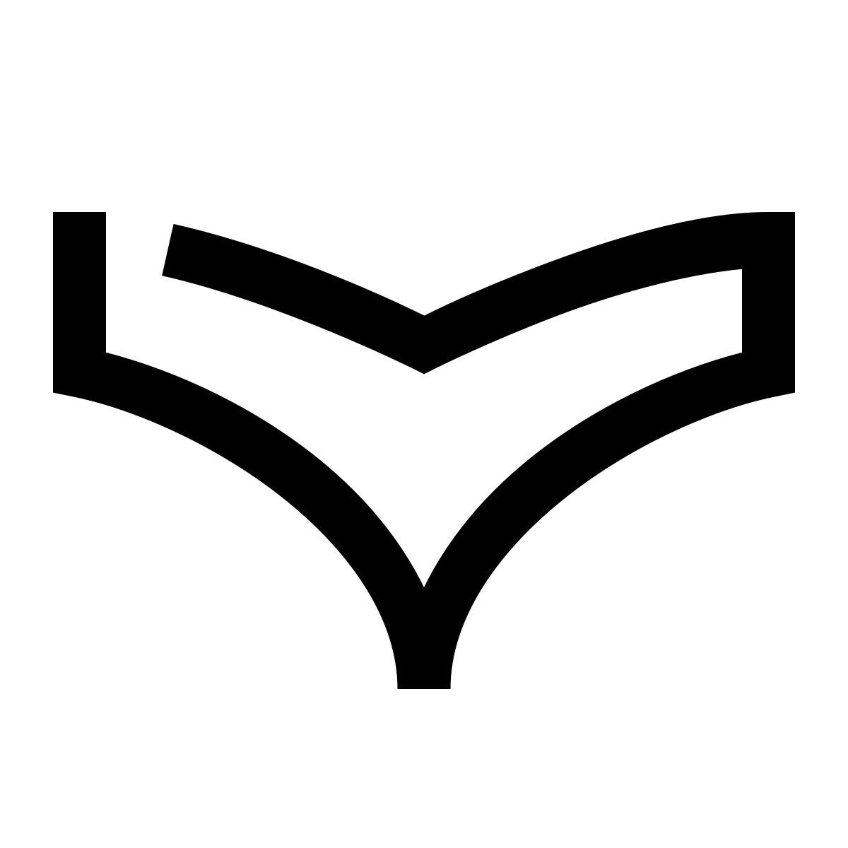 hieroglyphs style chevron down icon