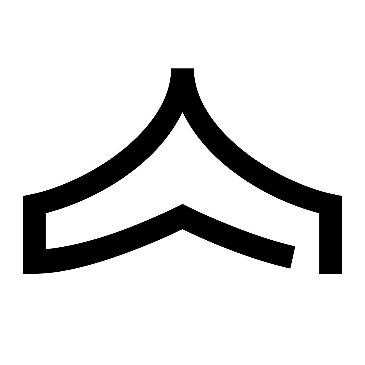 hieroglyphs style chevron up icon