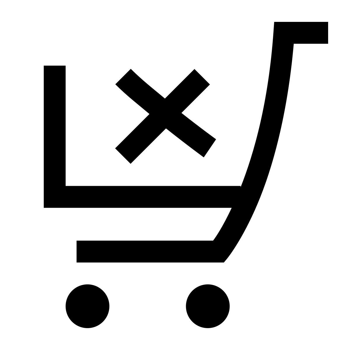 hieroglyphs style clear shopping cart icon