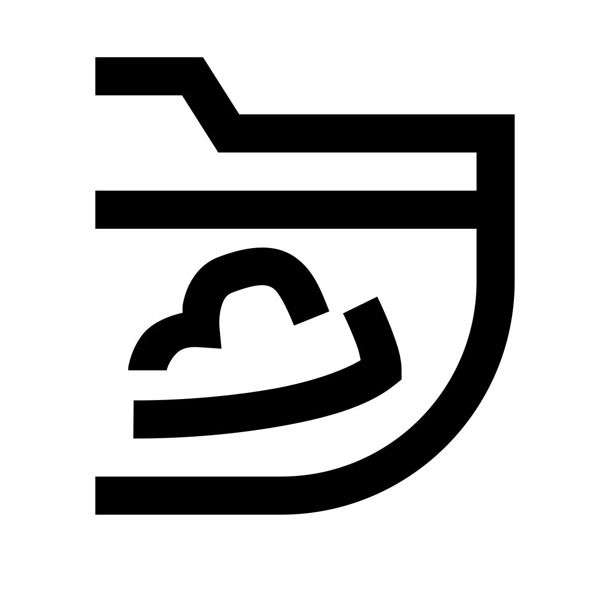 hieroglyphs style cloud folder icon