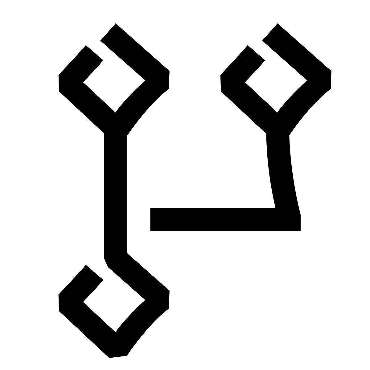 hieroglyphs style divisão de código icon