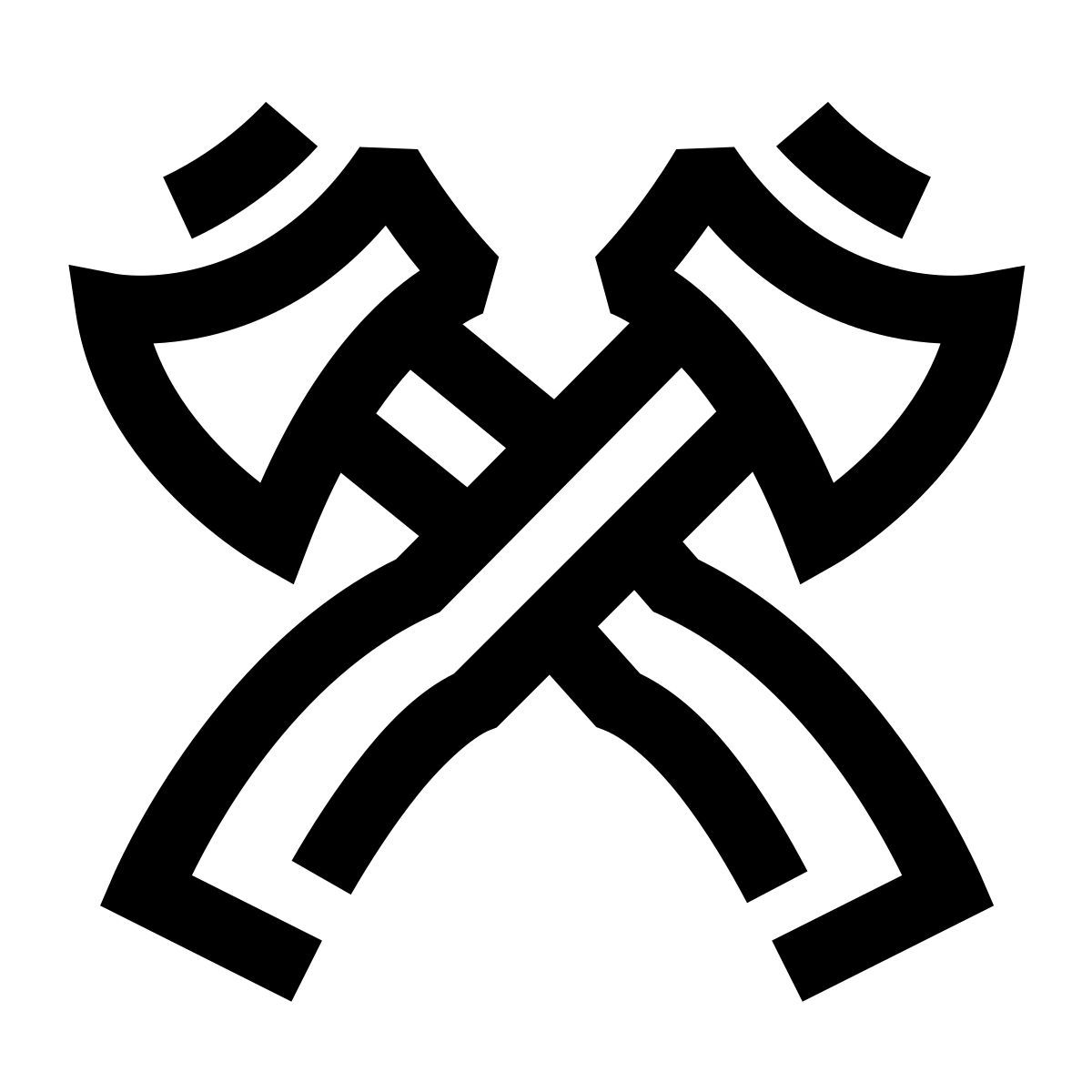 hieroglyphs style ejes cruzados icon
