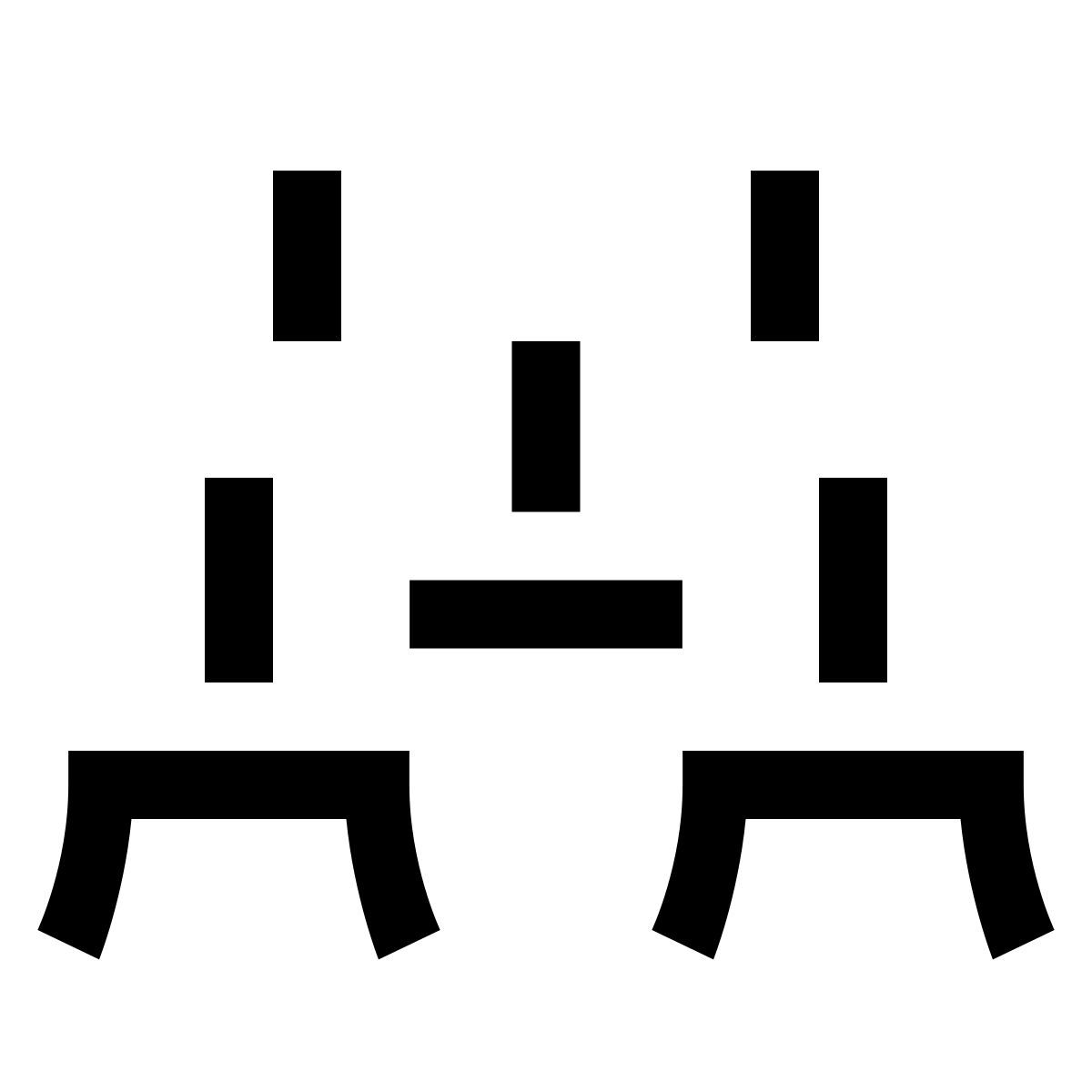 hieroglyphs style multitud icon