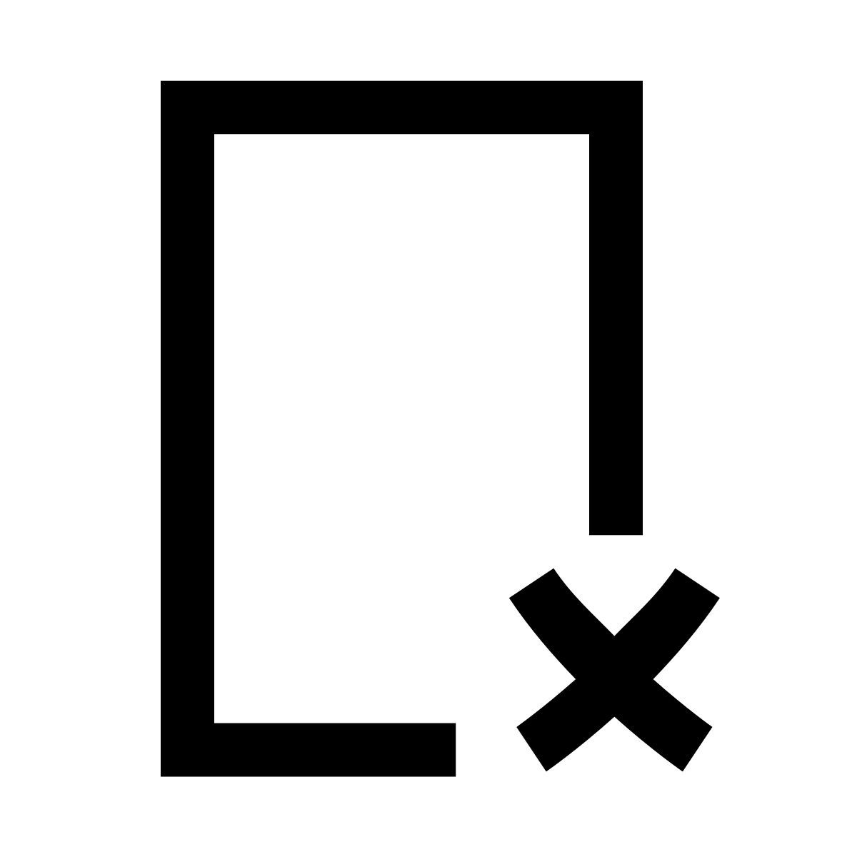 hieroglyphs style delete column icon