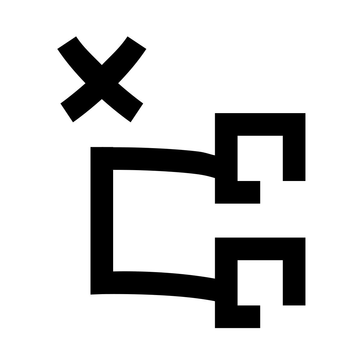 hieroglyphs style delete node icon